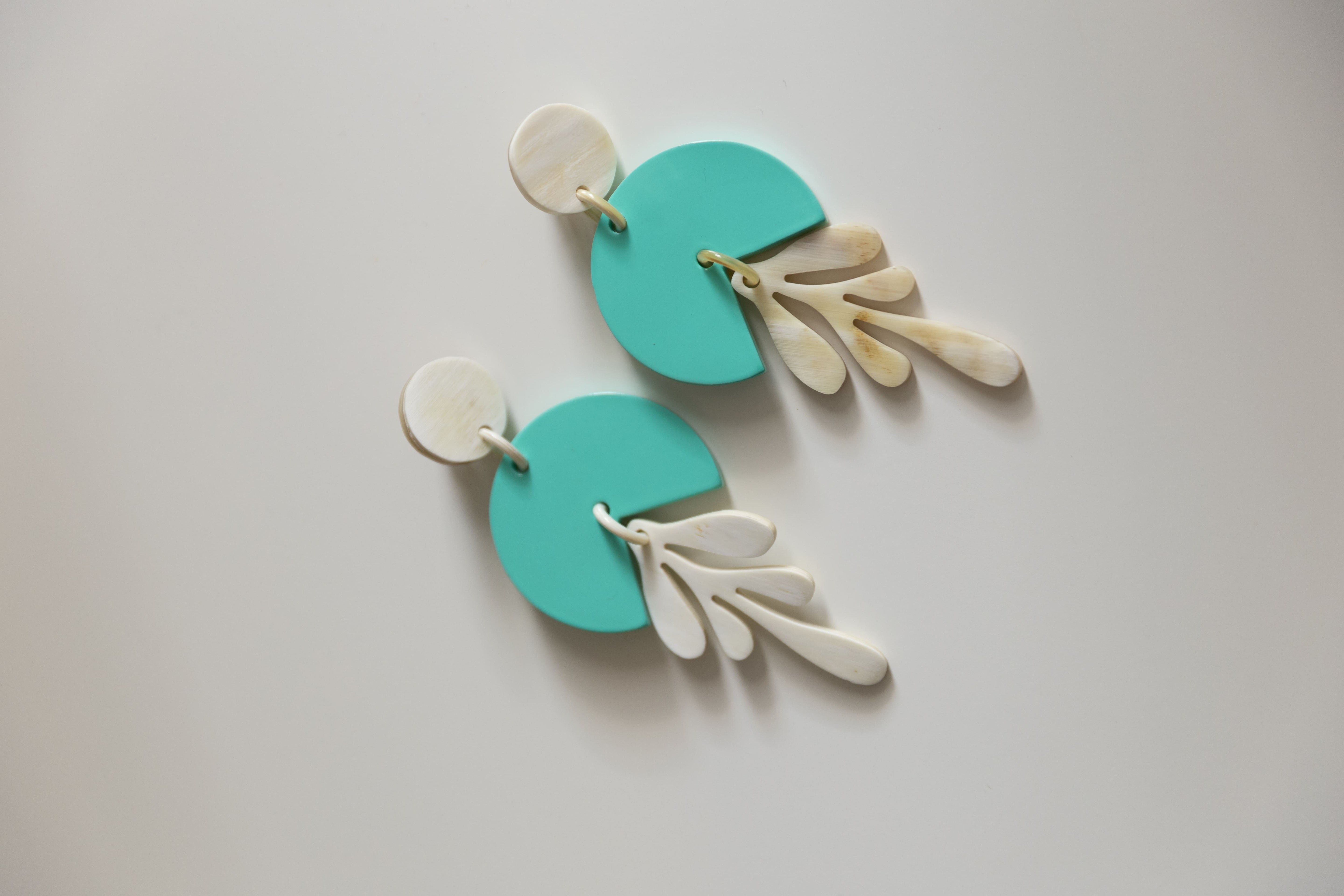 PAMPA Horn Earrings - Turquoise