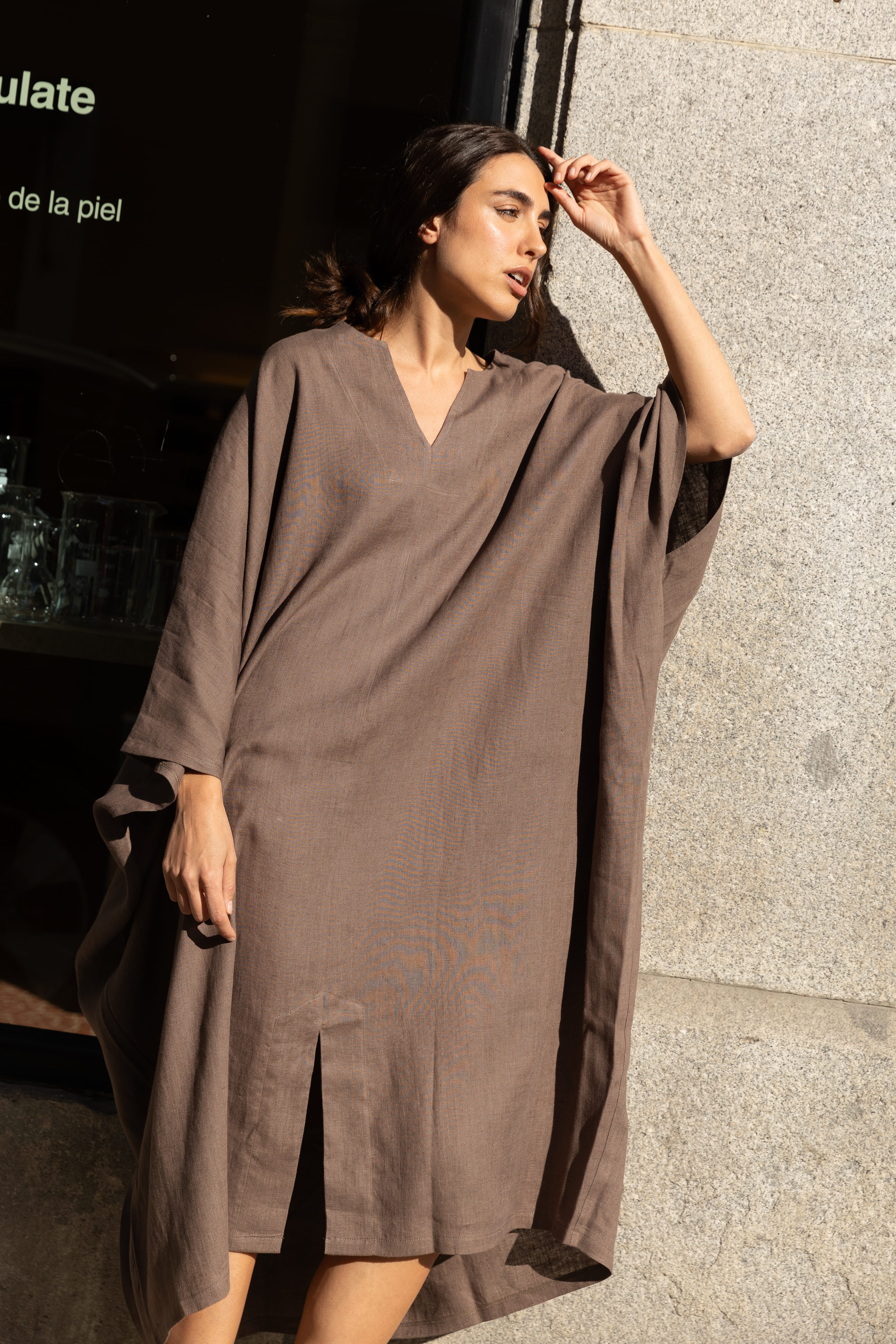 MACONDO City Caftan - Marron glacé