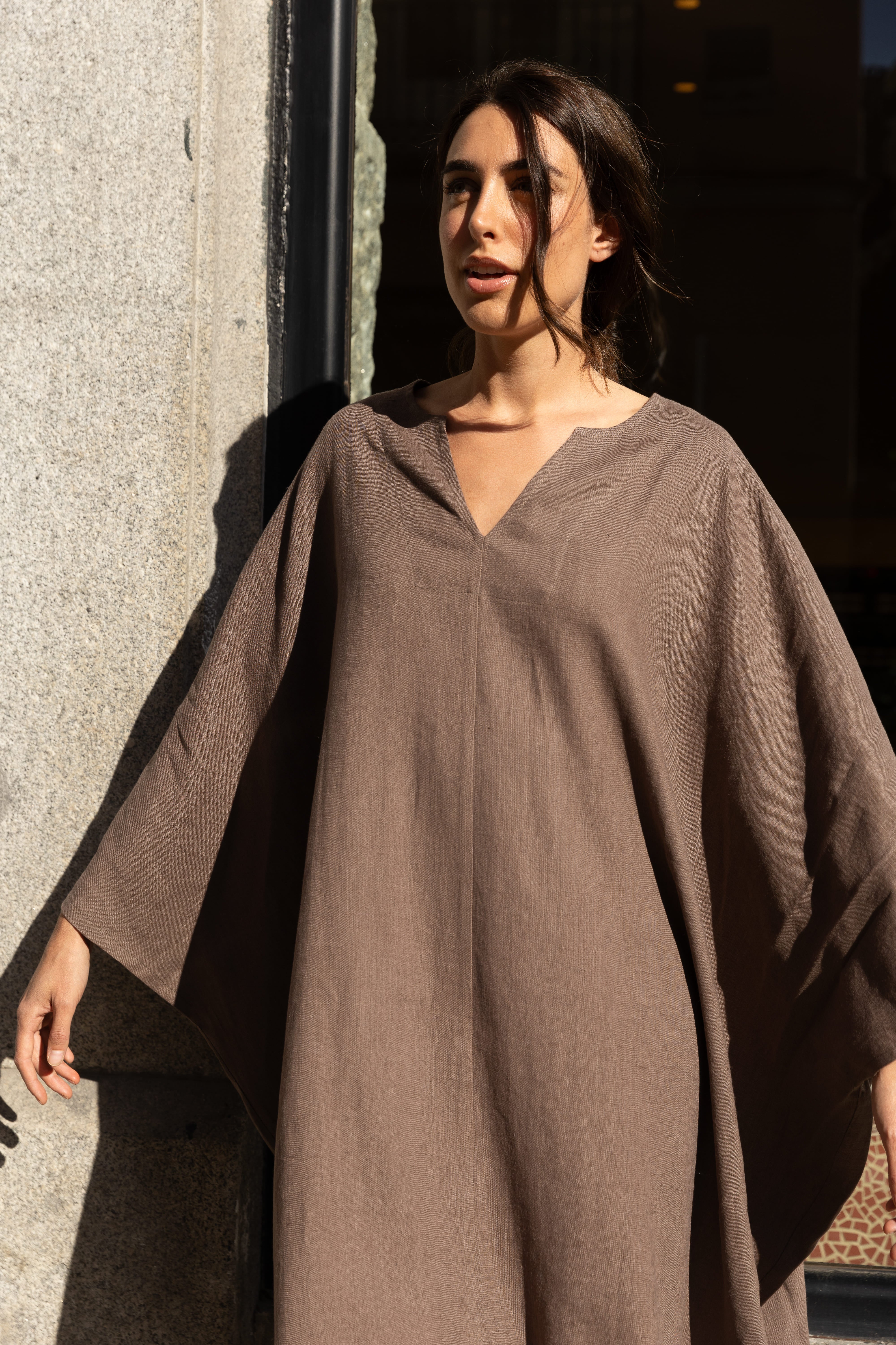 MACONDO City Caftan - Marron glacé