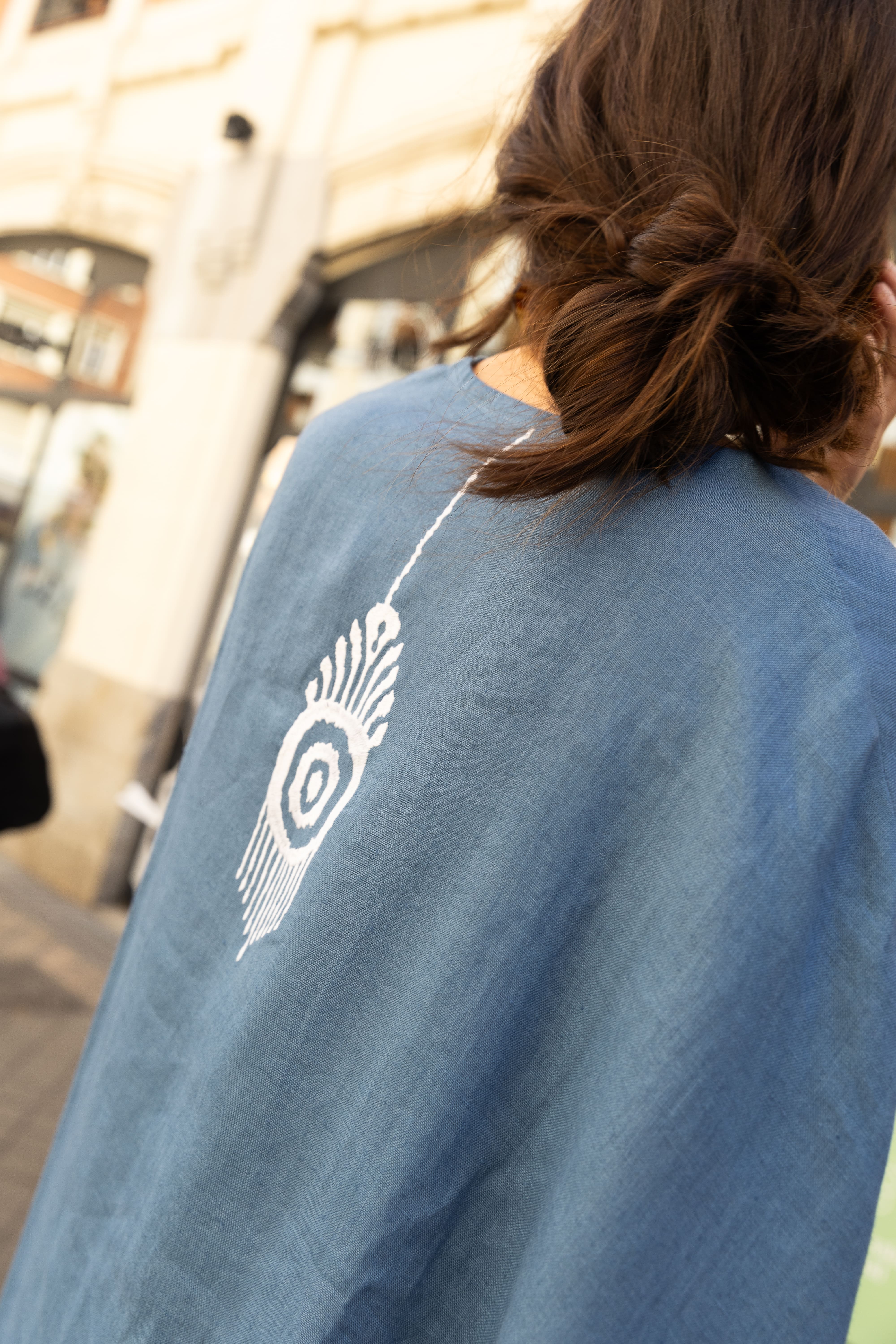 MACONDO City Caftan - Blue Jeans