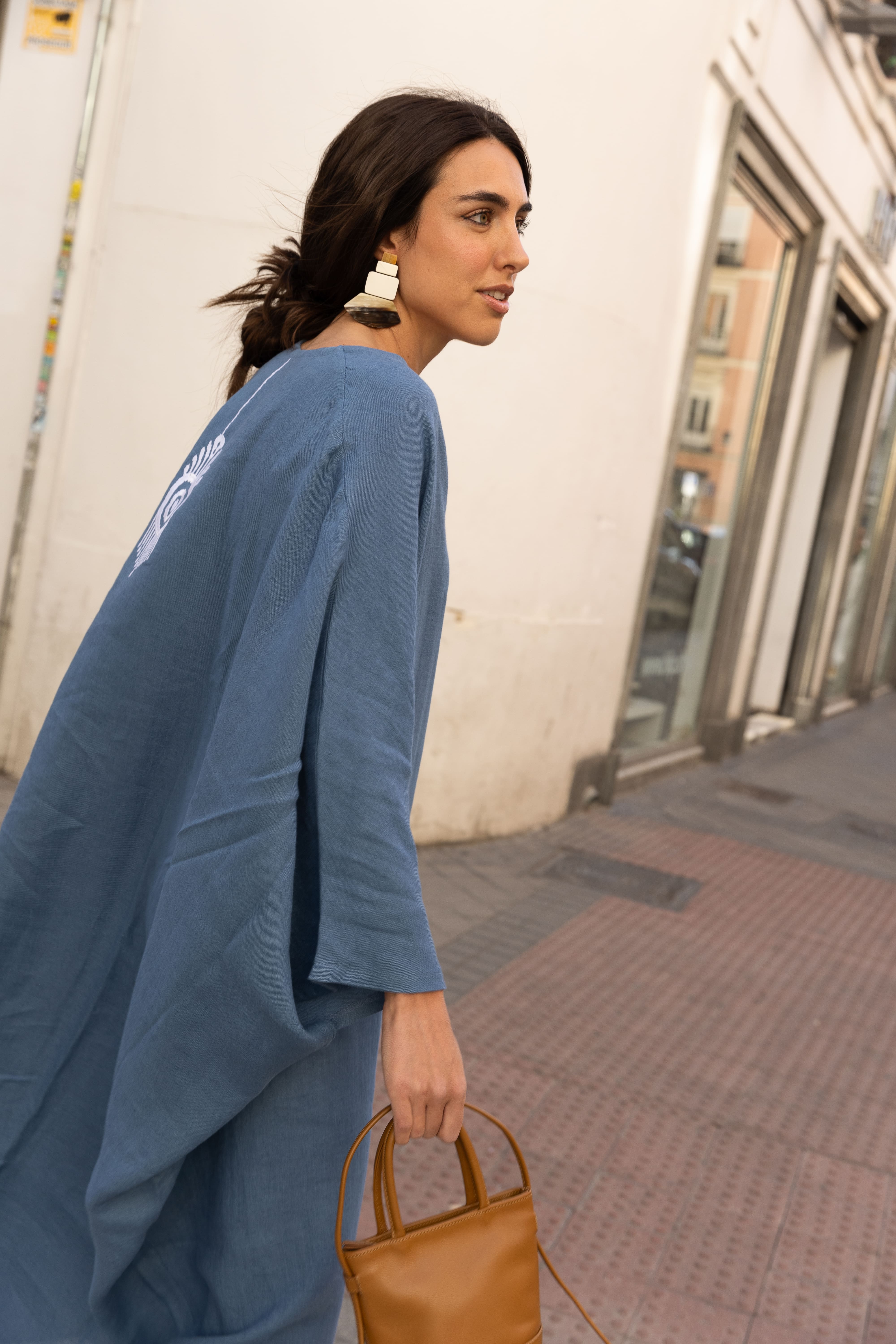 MACONDO City Caftan - Blue Jeans