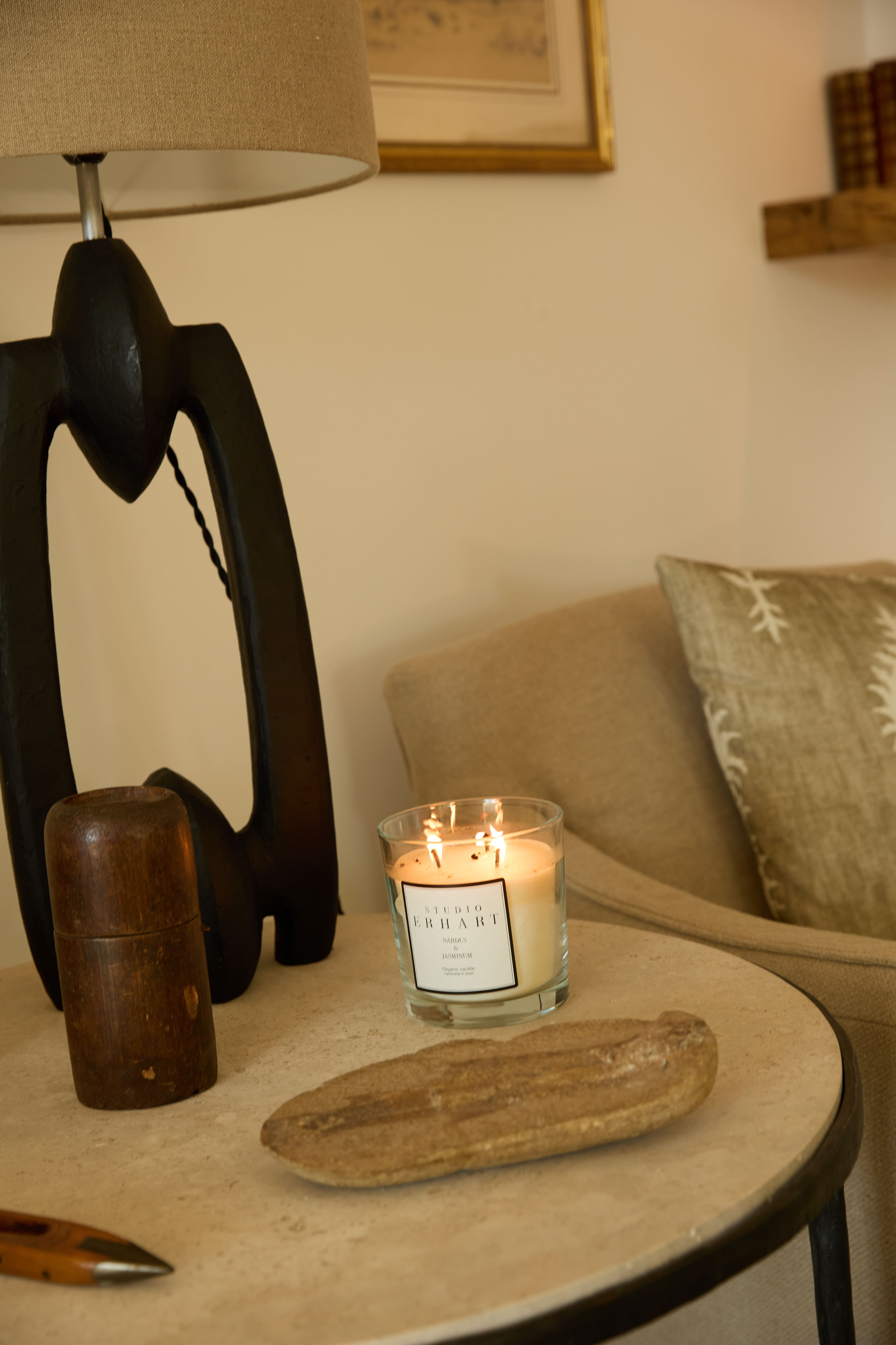 EXTRA LARGE Tuberose & Jasmin Organic Scented Candle