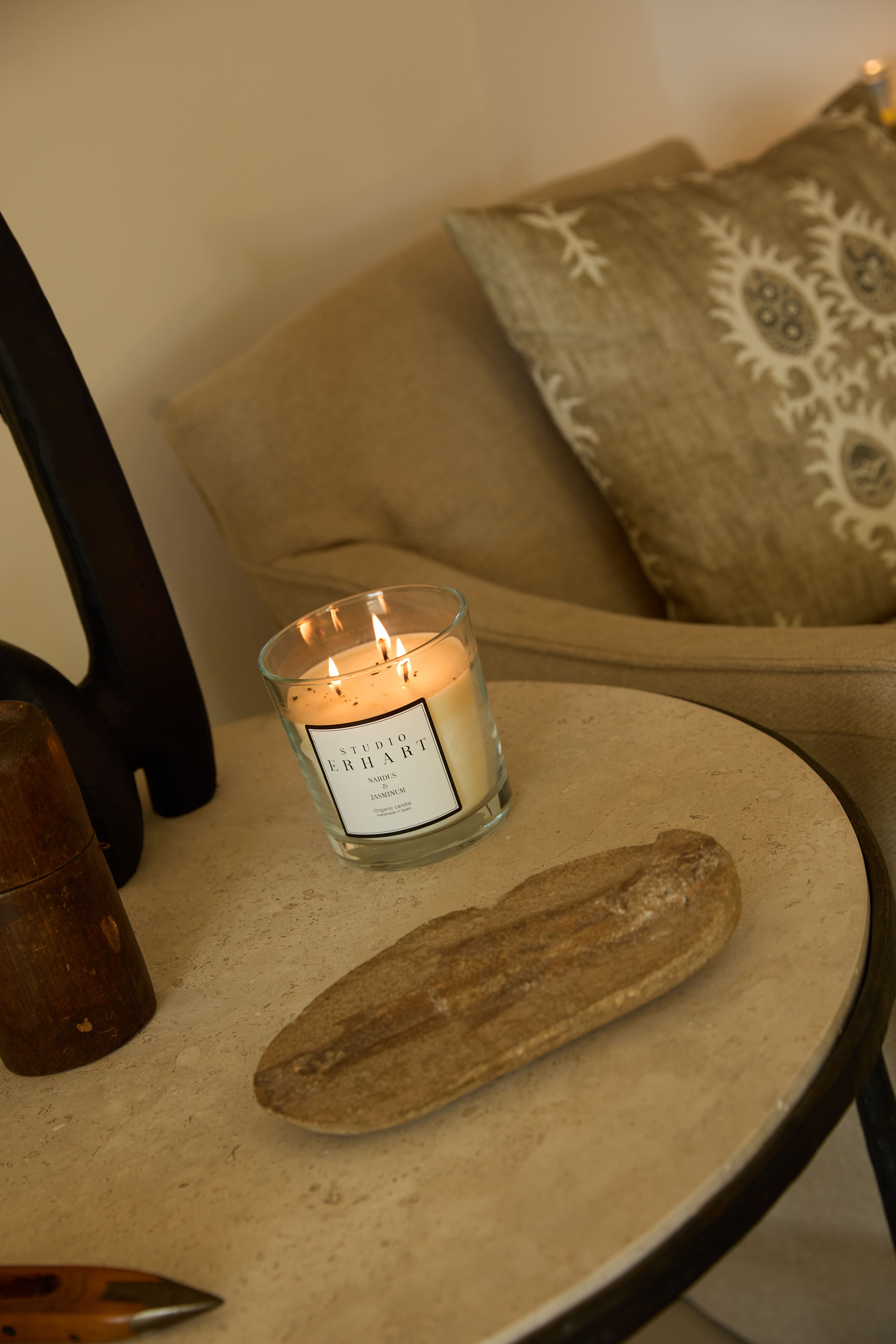 EXTRA LARGE Tuberose & Jasmin Organic Scented Candle