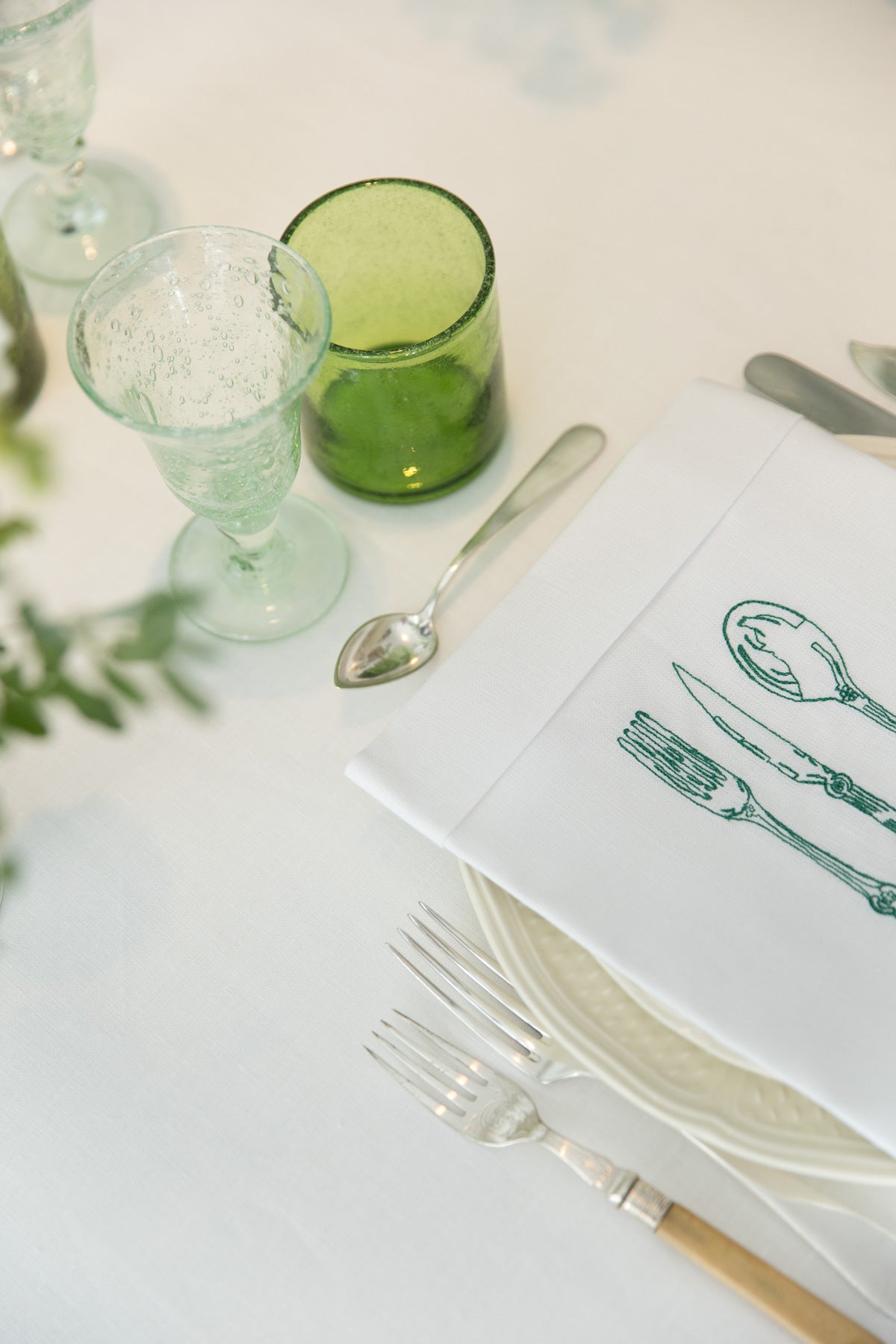 SABOR 4 Napkins & 4 Placemats - Green