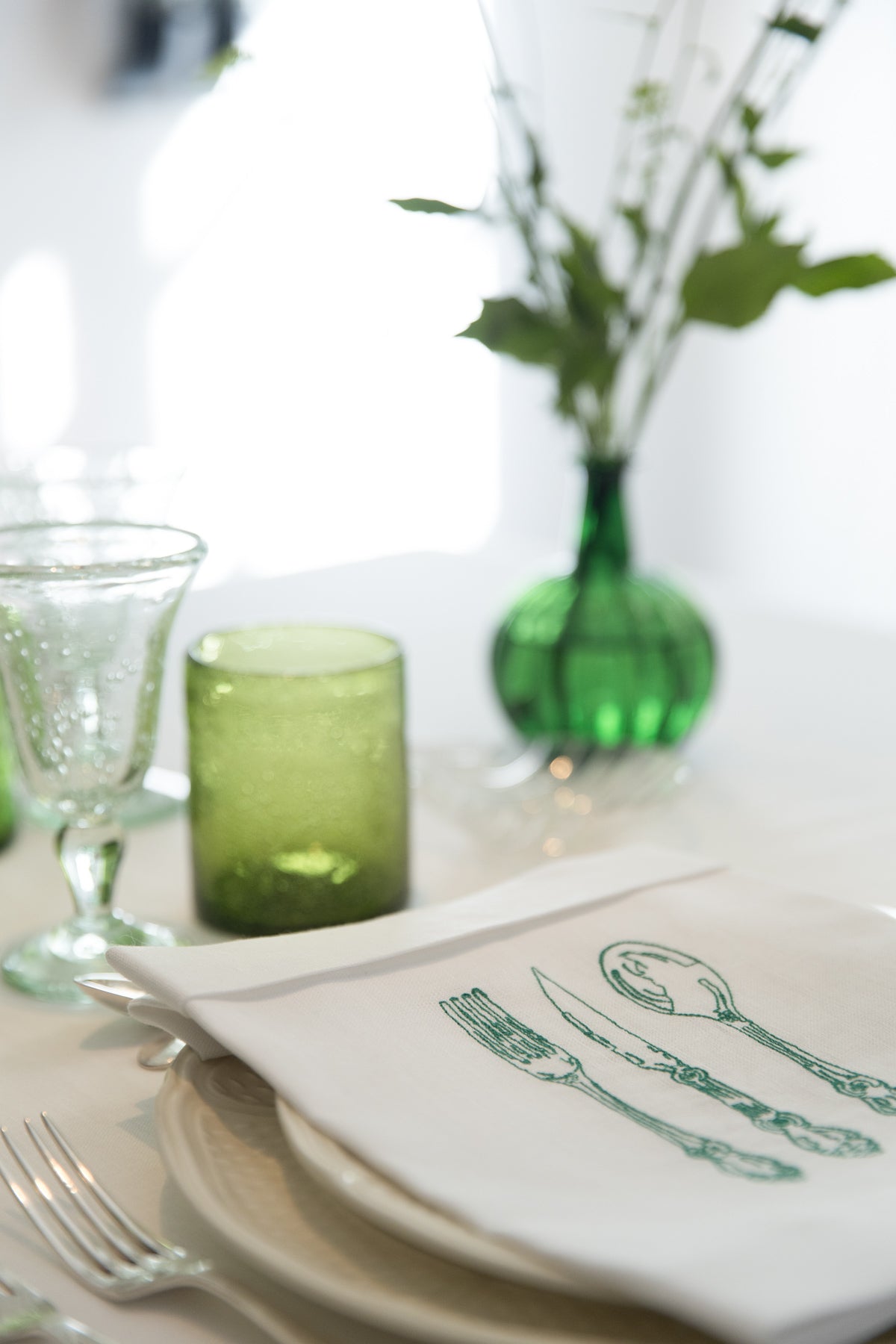 SABOR 4 Napkins & 4 Placemats - Green