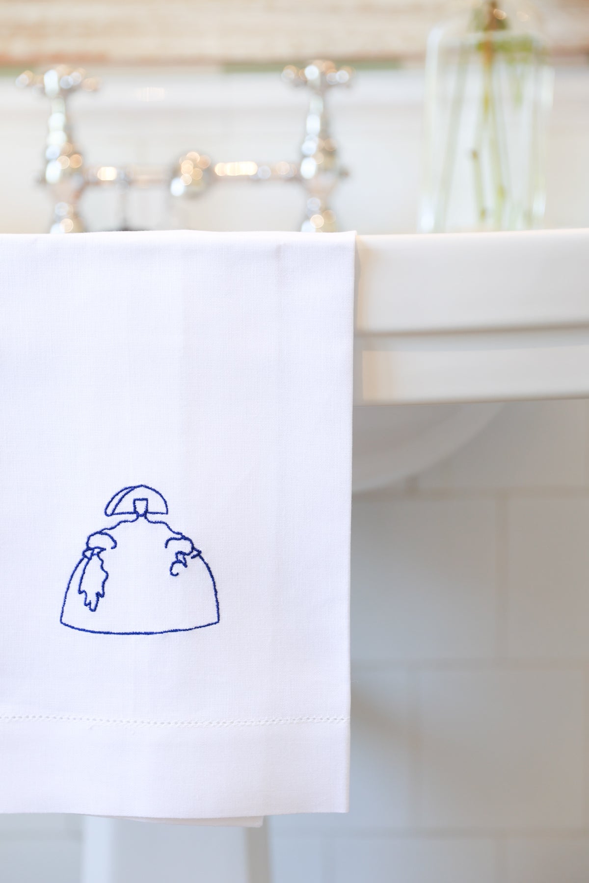DIEGO Linen Guest Towel - Blue