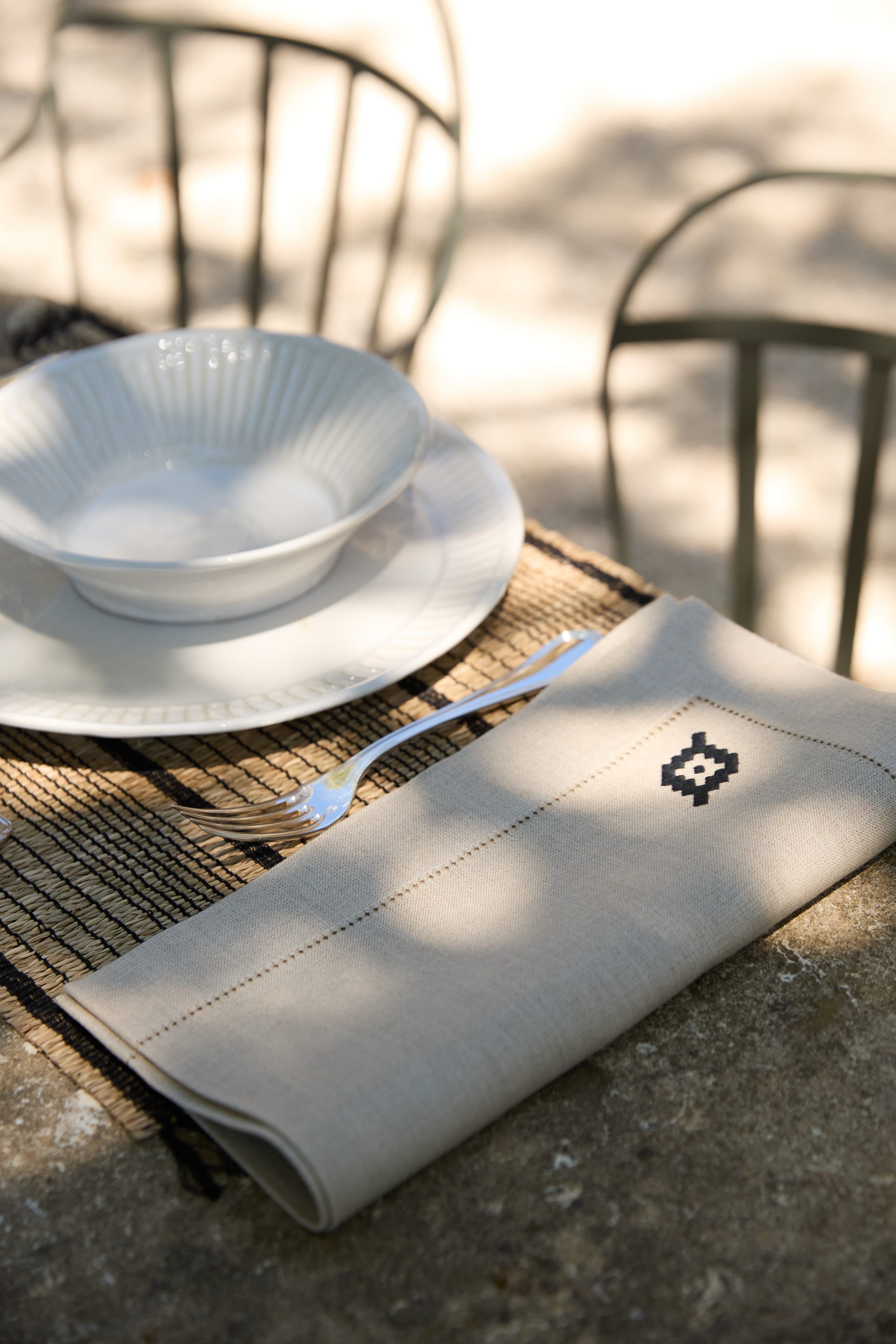PAMPA 4 Napkins & 4 Placemats - Natural