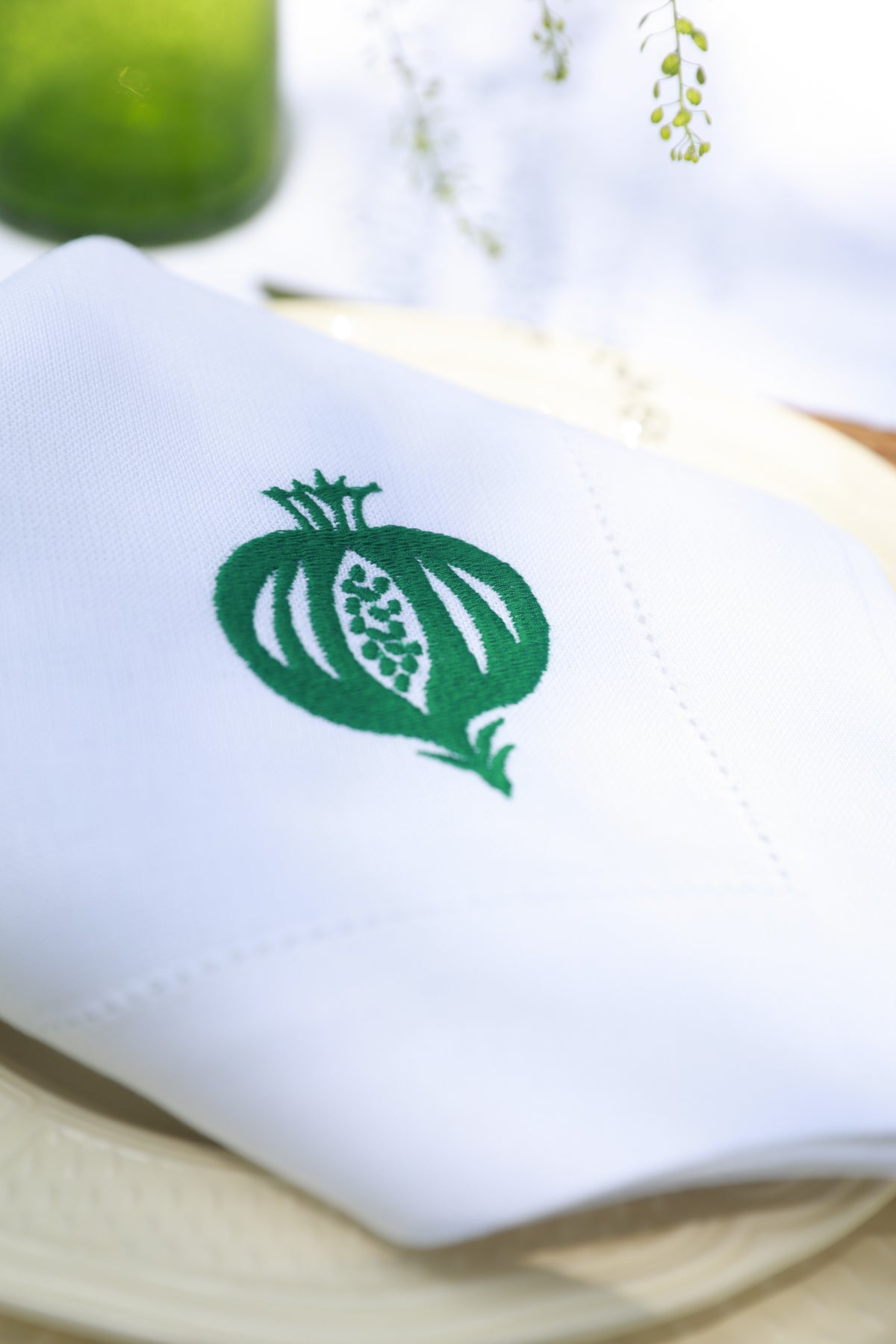 GRANADA 4 Napkins & 4 Placemats - Green