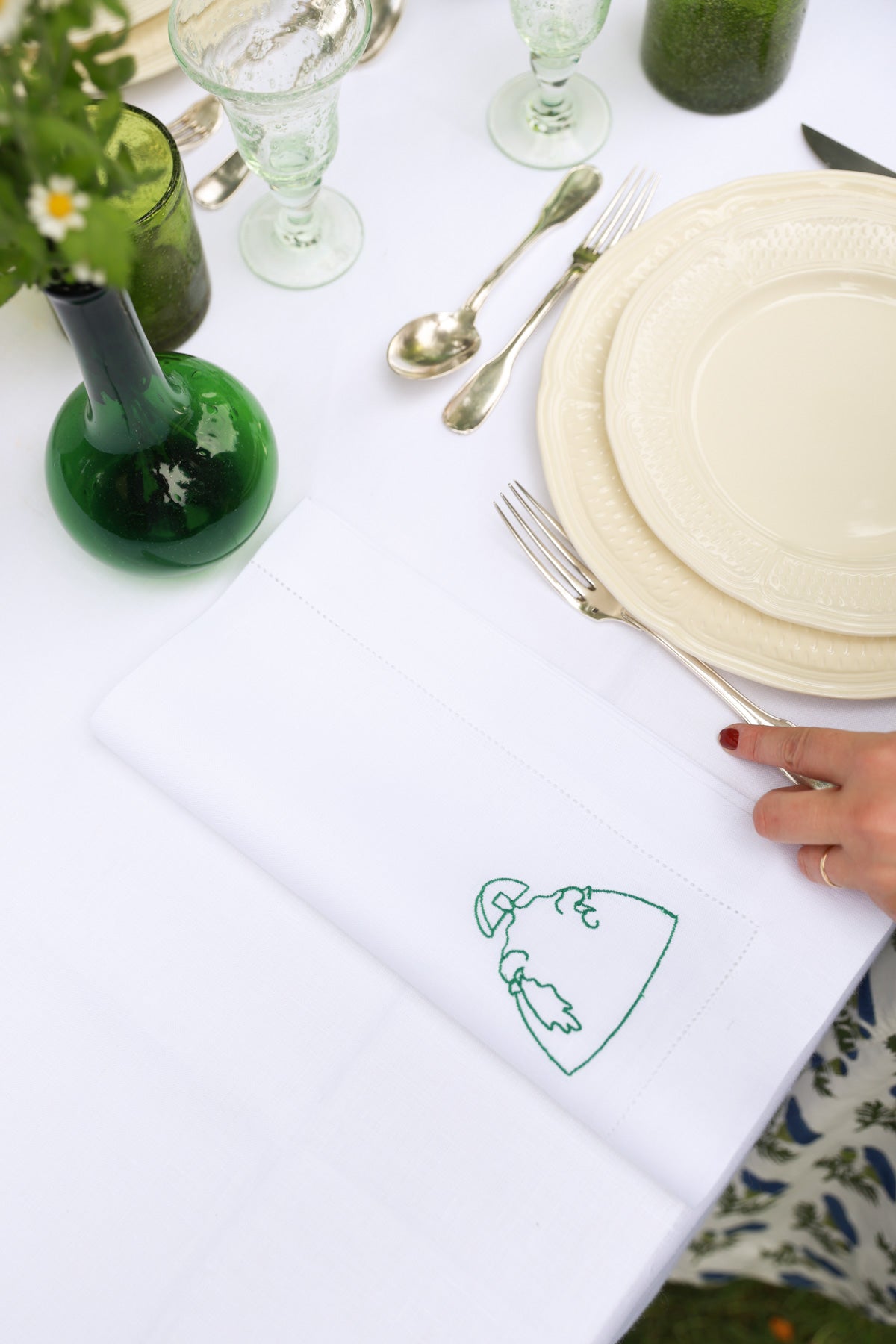 DIEGO 4 Napkins & 4 Placemats - Green