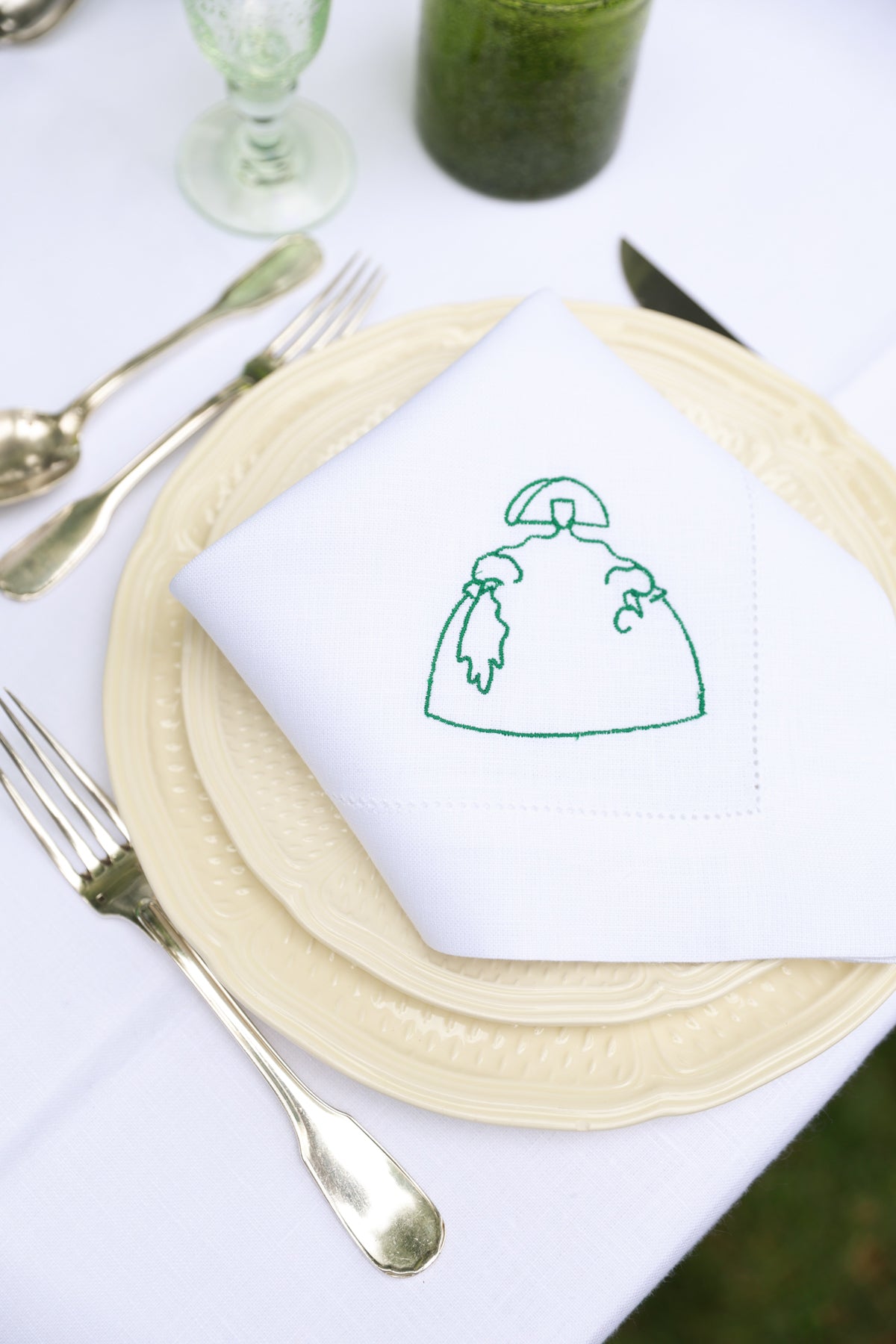 DIEGO 4 Napkins & 4 Placemats - Green