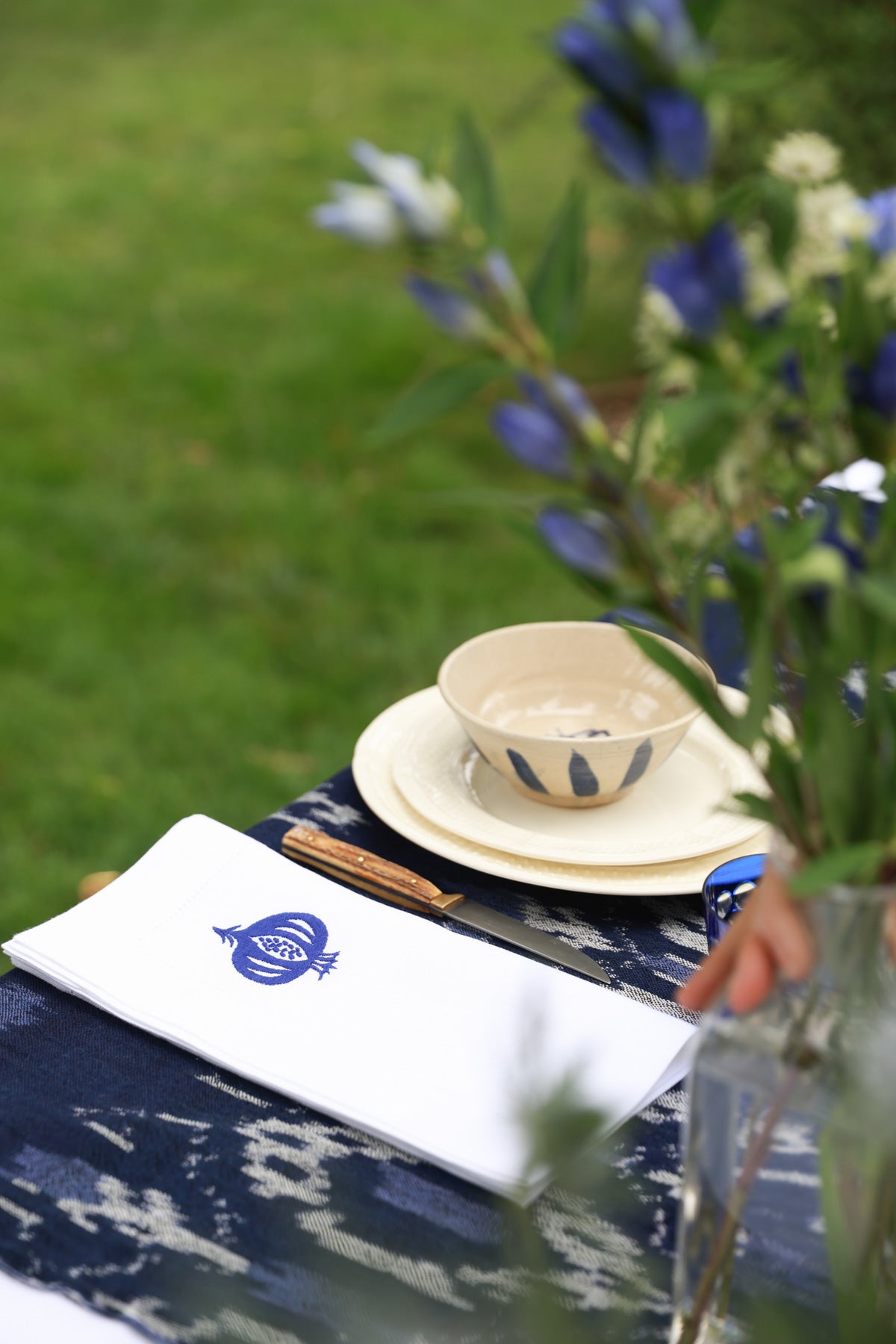 GRANADA 4 Napkins & 4 Placemats - Blue
