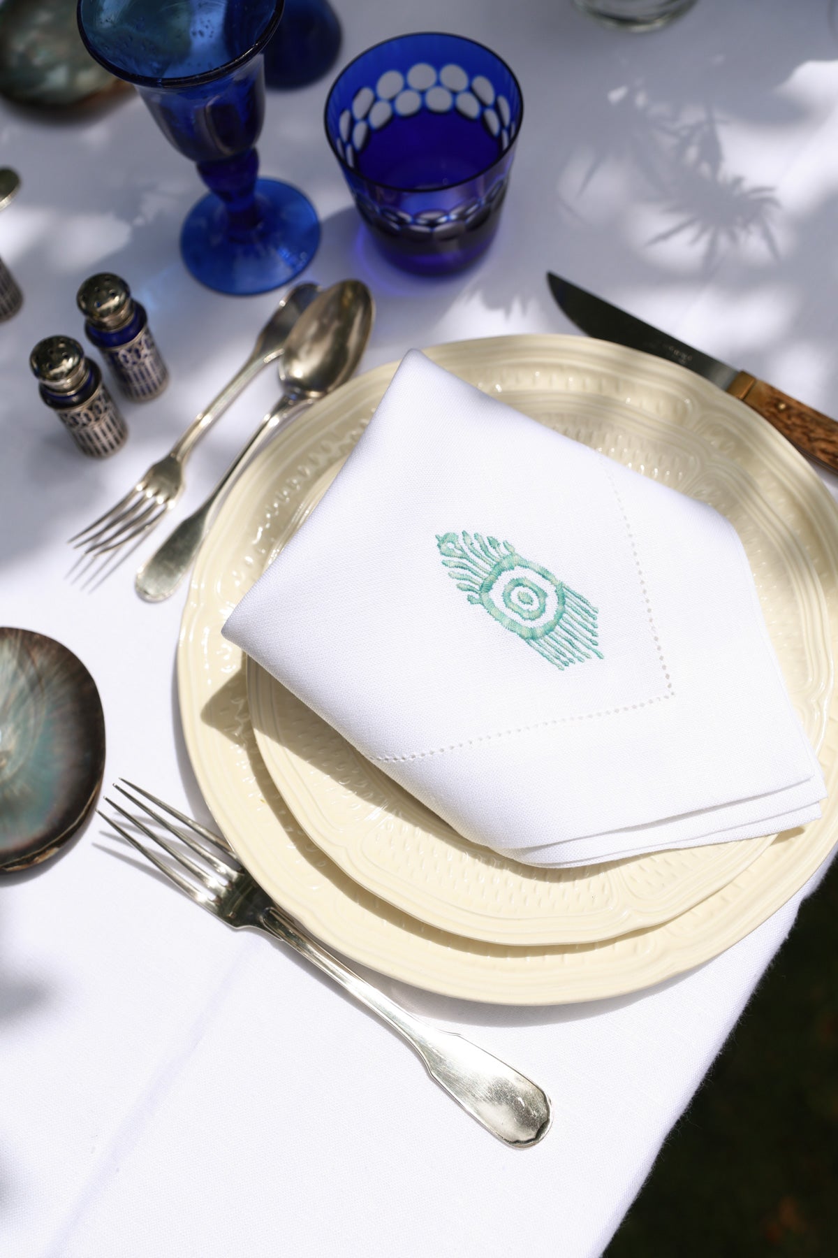 MACONDO 4 Napkins & 4 Placemats - Blue