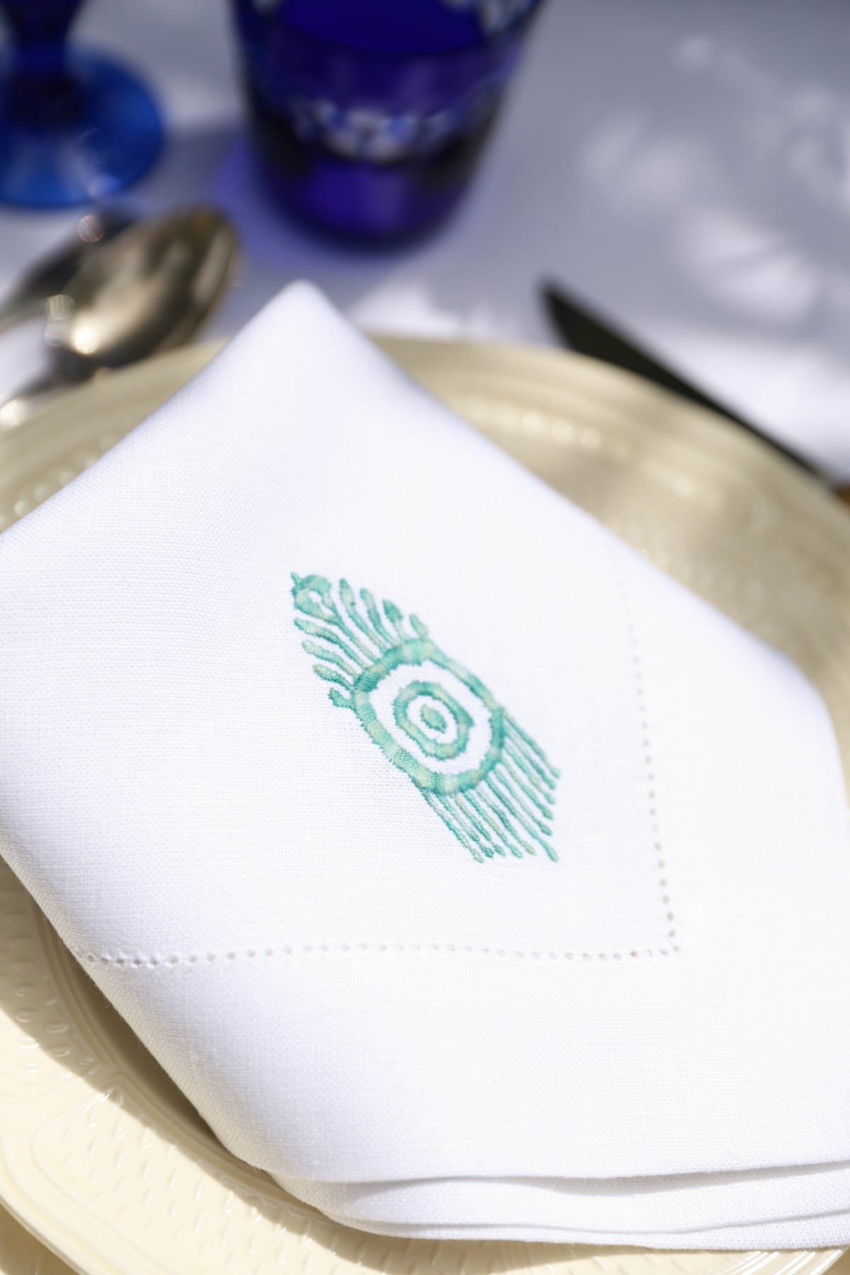 MACONDO 4 Napkins & 4 Placemats - Blue