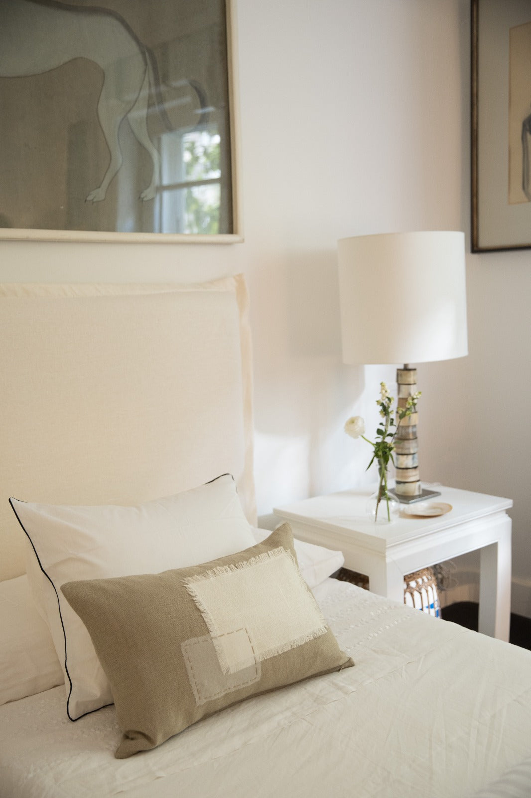 SABOR Linen & Silk Cushion 55x35 - Natural