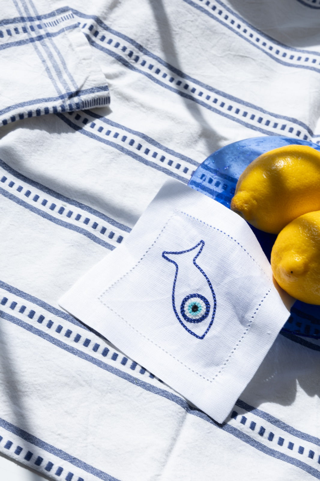 SIFNOS Set of 8 linen cocktail napkins