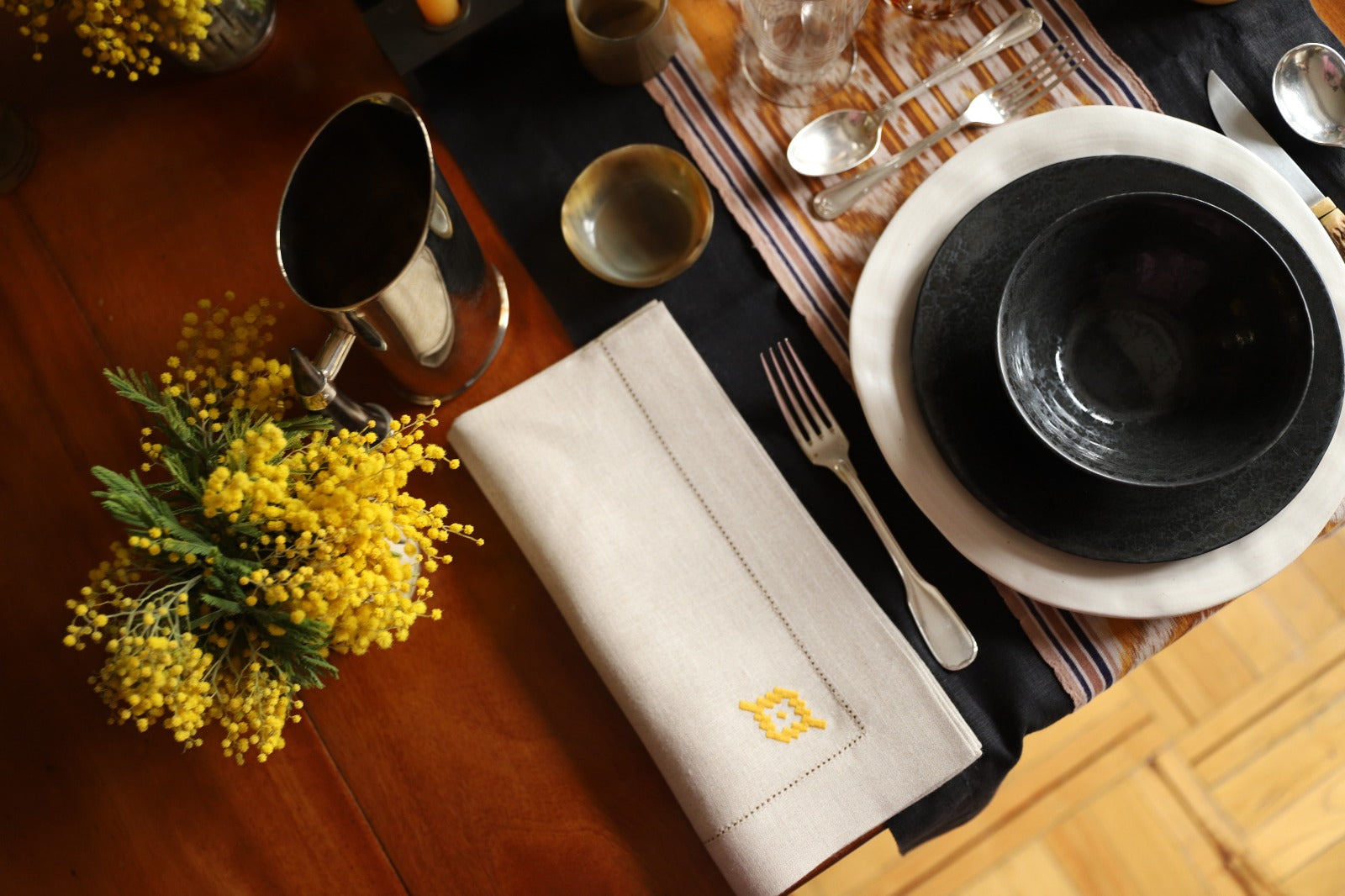 PAMPA 4 Napkins & 4 Placemats - Saffron