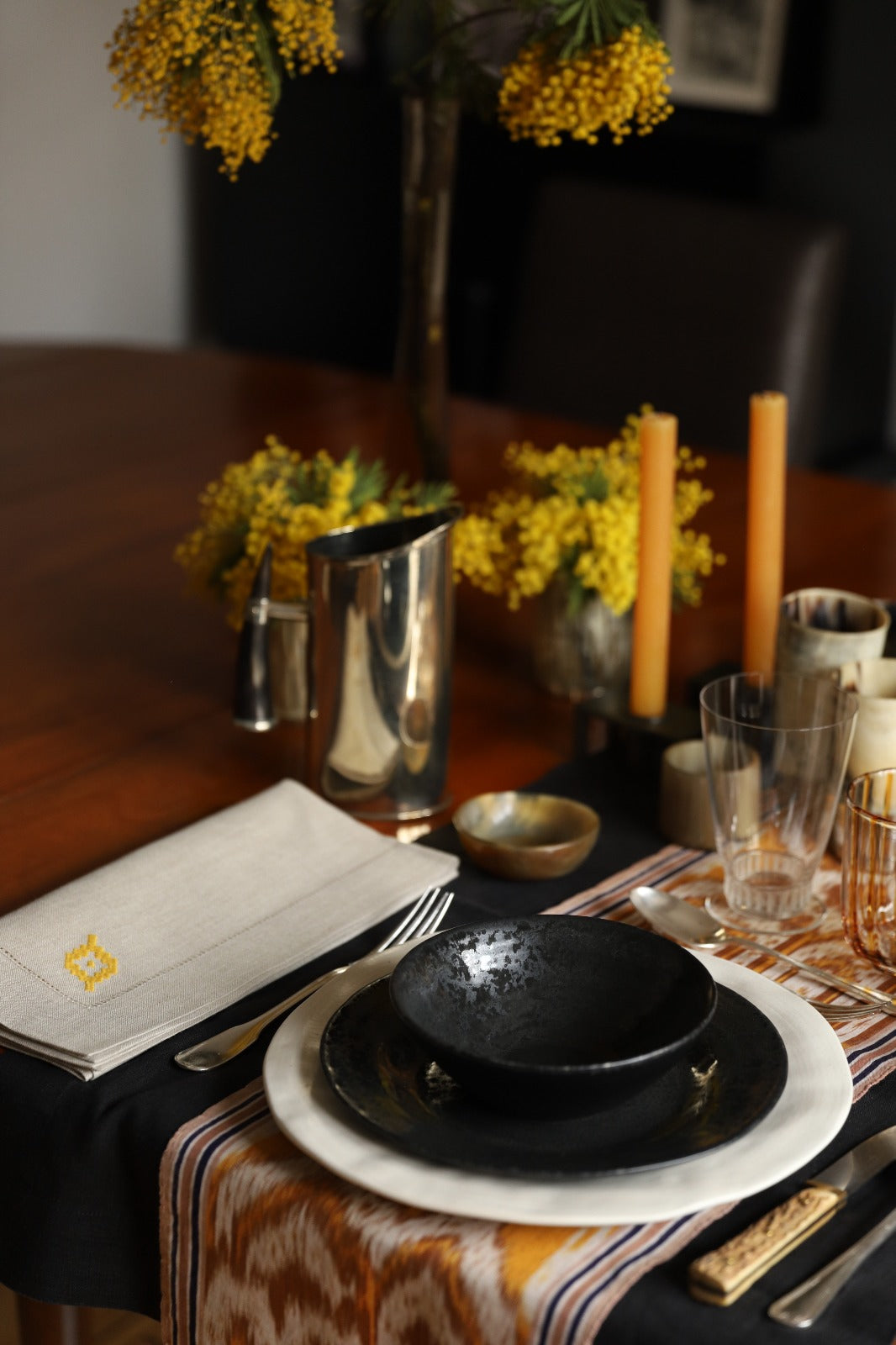 PAMPA 4 Napkins & 4 Placemats - Saffron