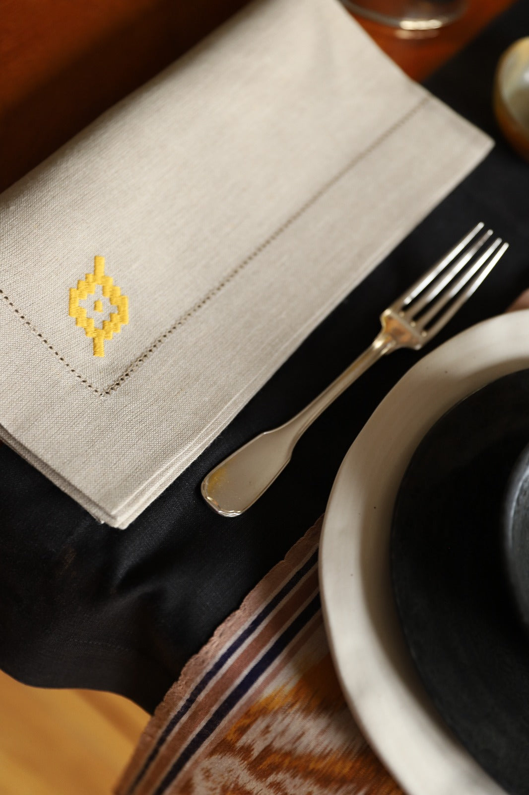PAMPA 4 Napkins & 4 Placemats - Saffron