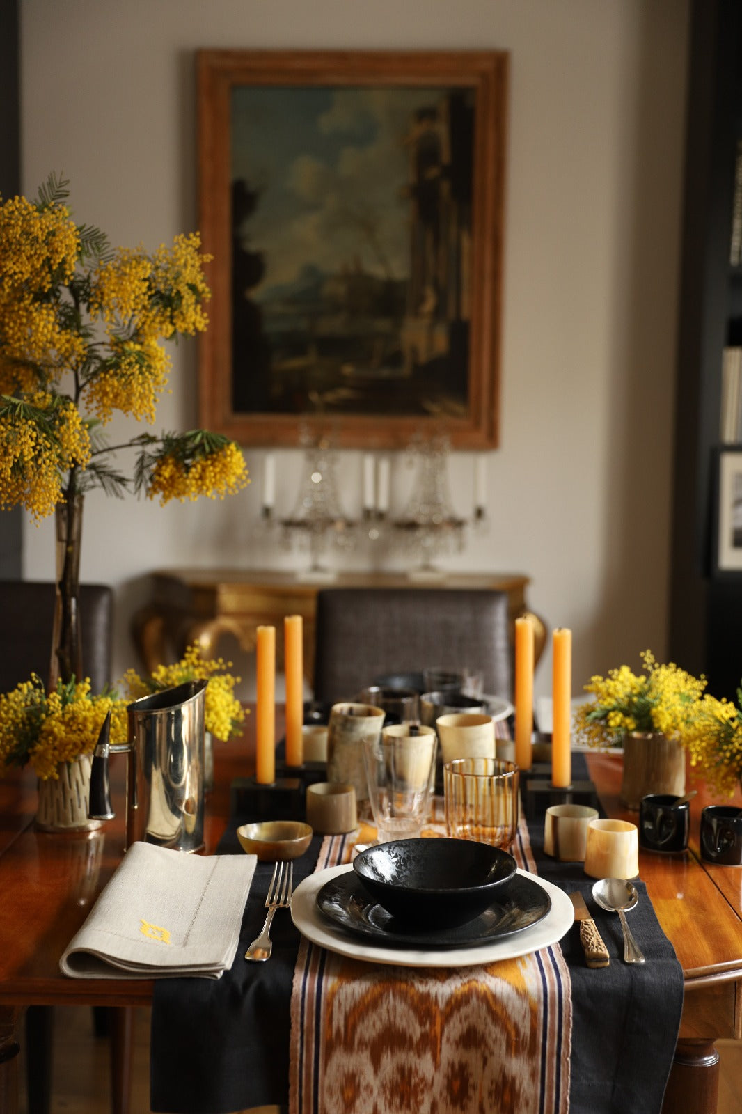 PAMPA 4 Napkins & 4 Placemats - Saffron
