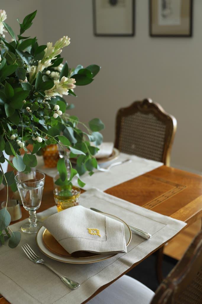 PAMPA 4 Napkins & 4 Placemats - Saffron