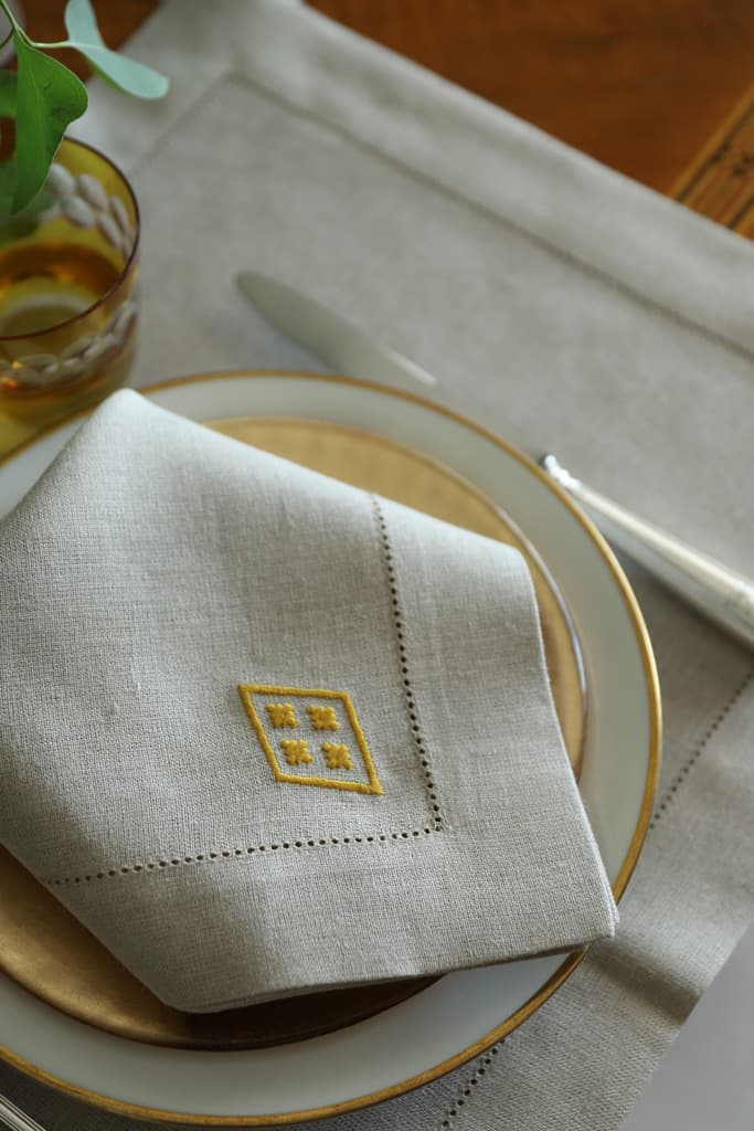 PAMPA 4 Napkins & 4 Placemats - Saffron