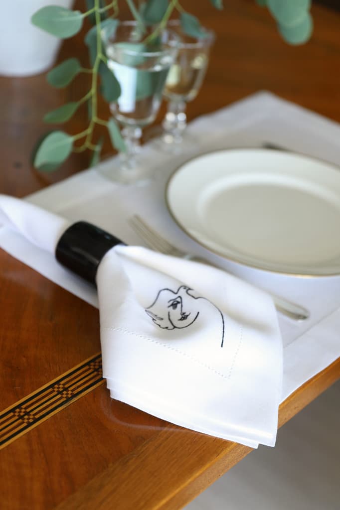 PAMPA Napkin rings - Set of 6 - Black
