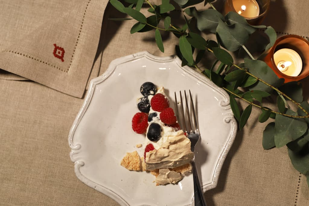 PAMPA Set of 8 linen cocktail napkins - Red