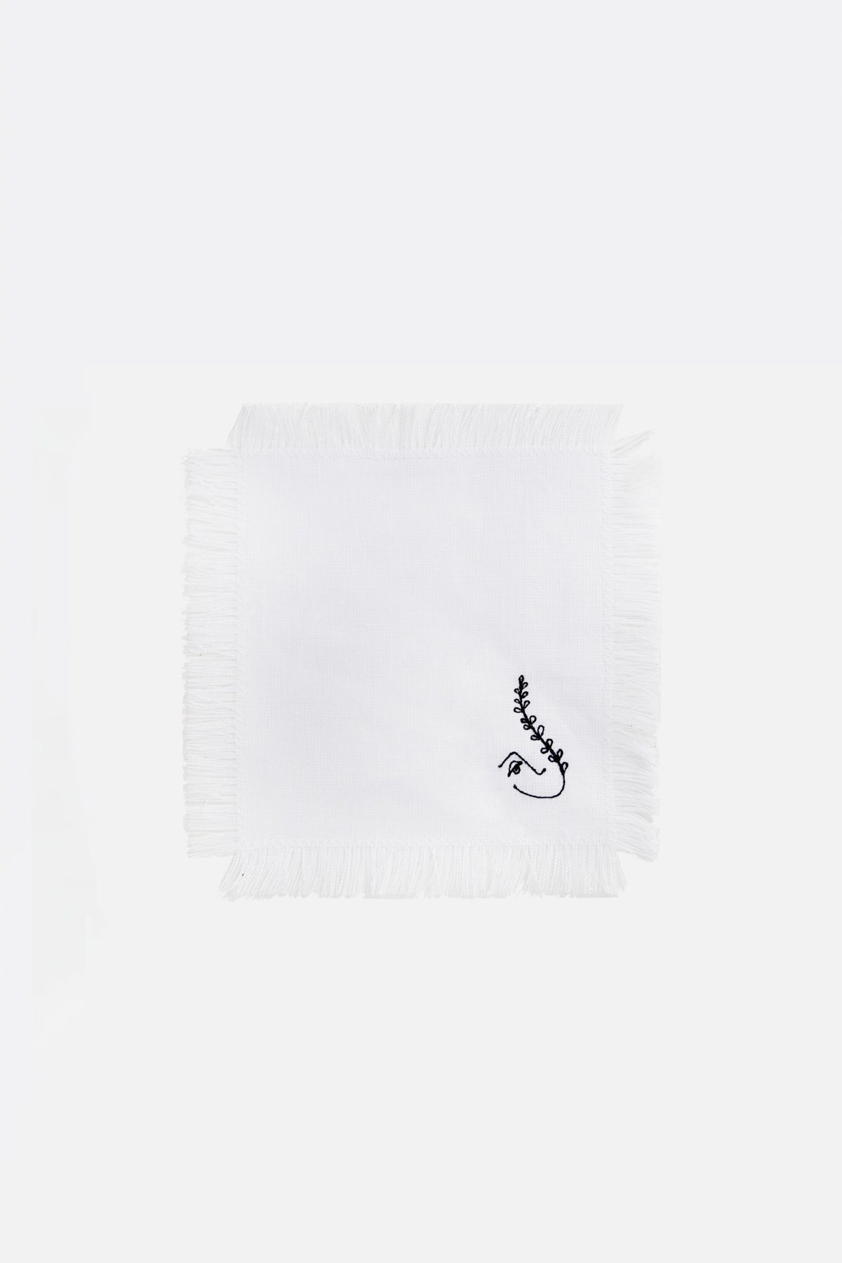 Studio Erhart x Mint&Rose PALOMA Pure Linen Cocktail Napkins - White