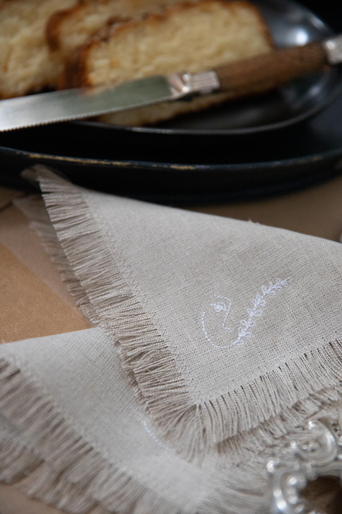 Studio Erhart x Mint&Rose PALOMA Pure Linen Cocktail Napkins - Natural