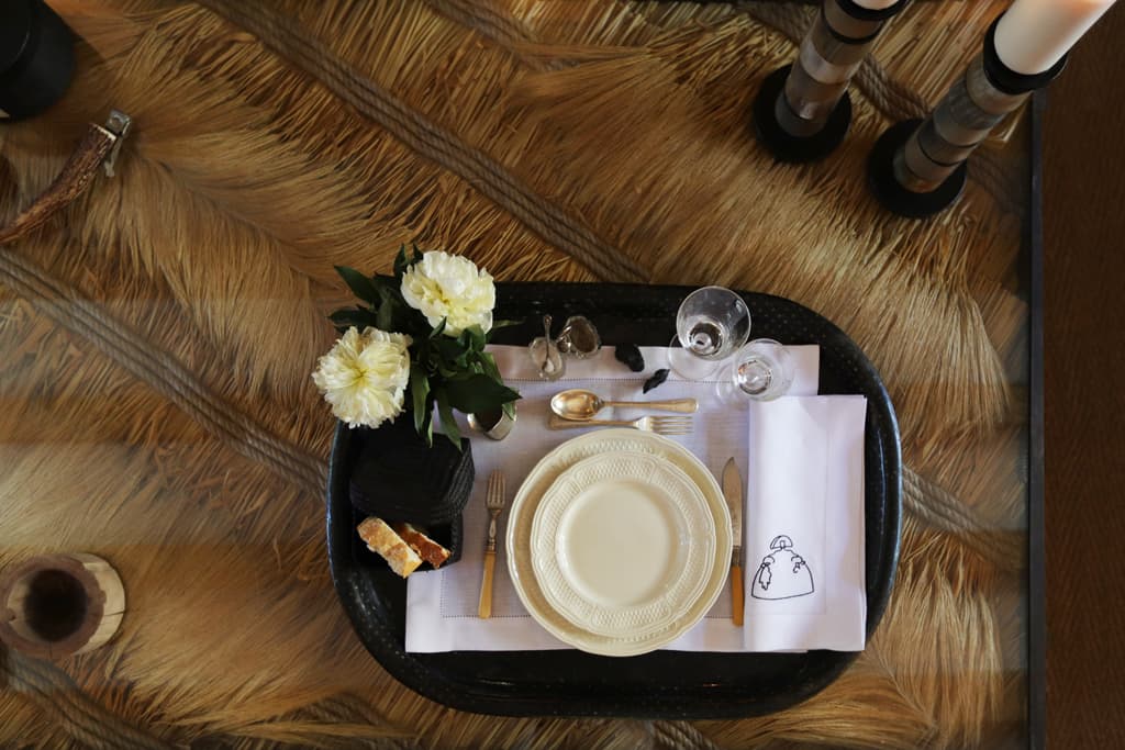 DIEGO 4 Napkins & 4 Placemats - White
