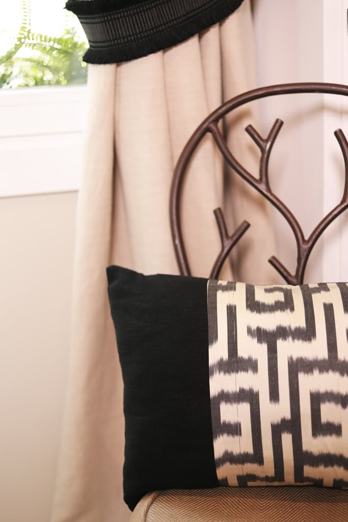 TASHKENT Linen cushion 50x30cm - Art Deco