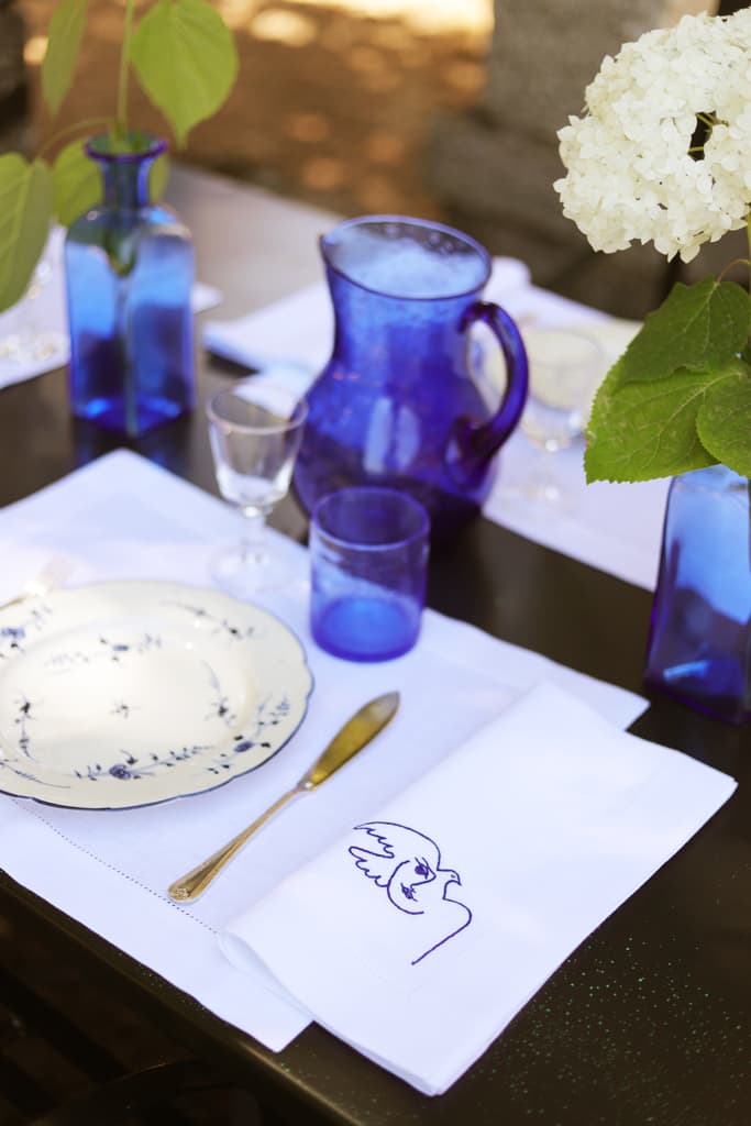 PABLO Oversized Linen Napkin- Blue