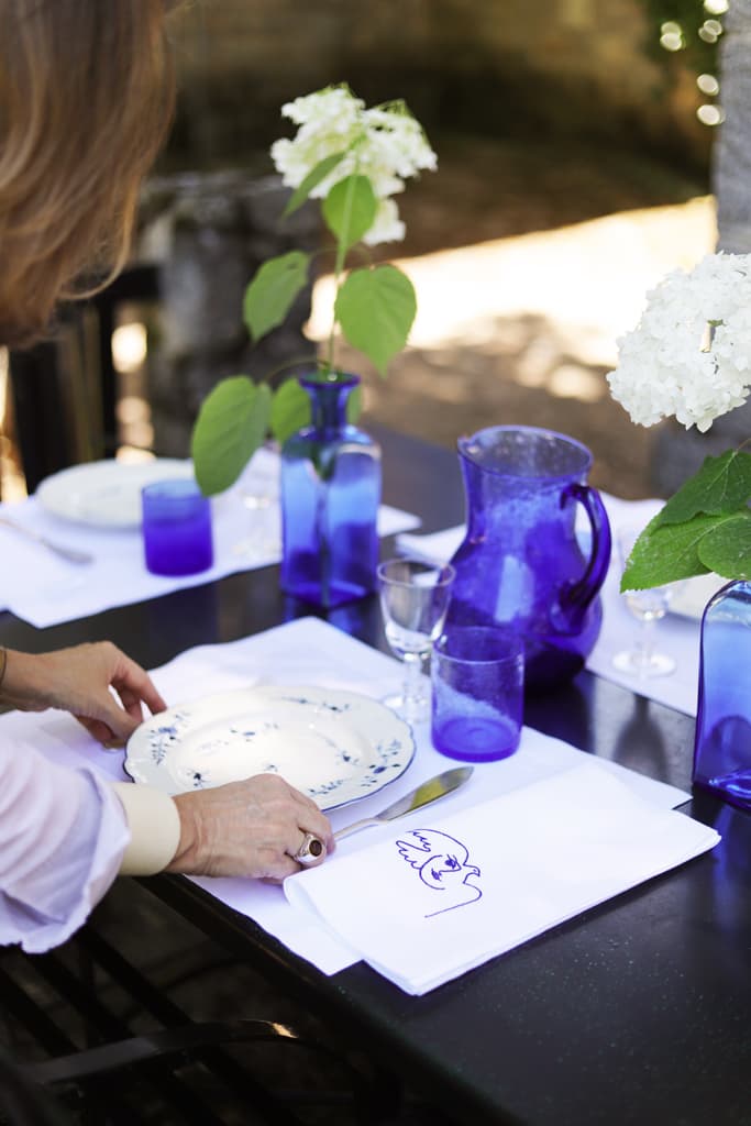 PABLO Oversized Linen Napkin- Blue