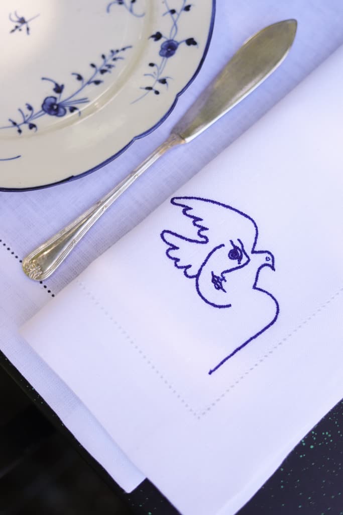 PABLO Oversized Linen Napkin- Blue