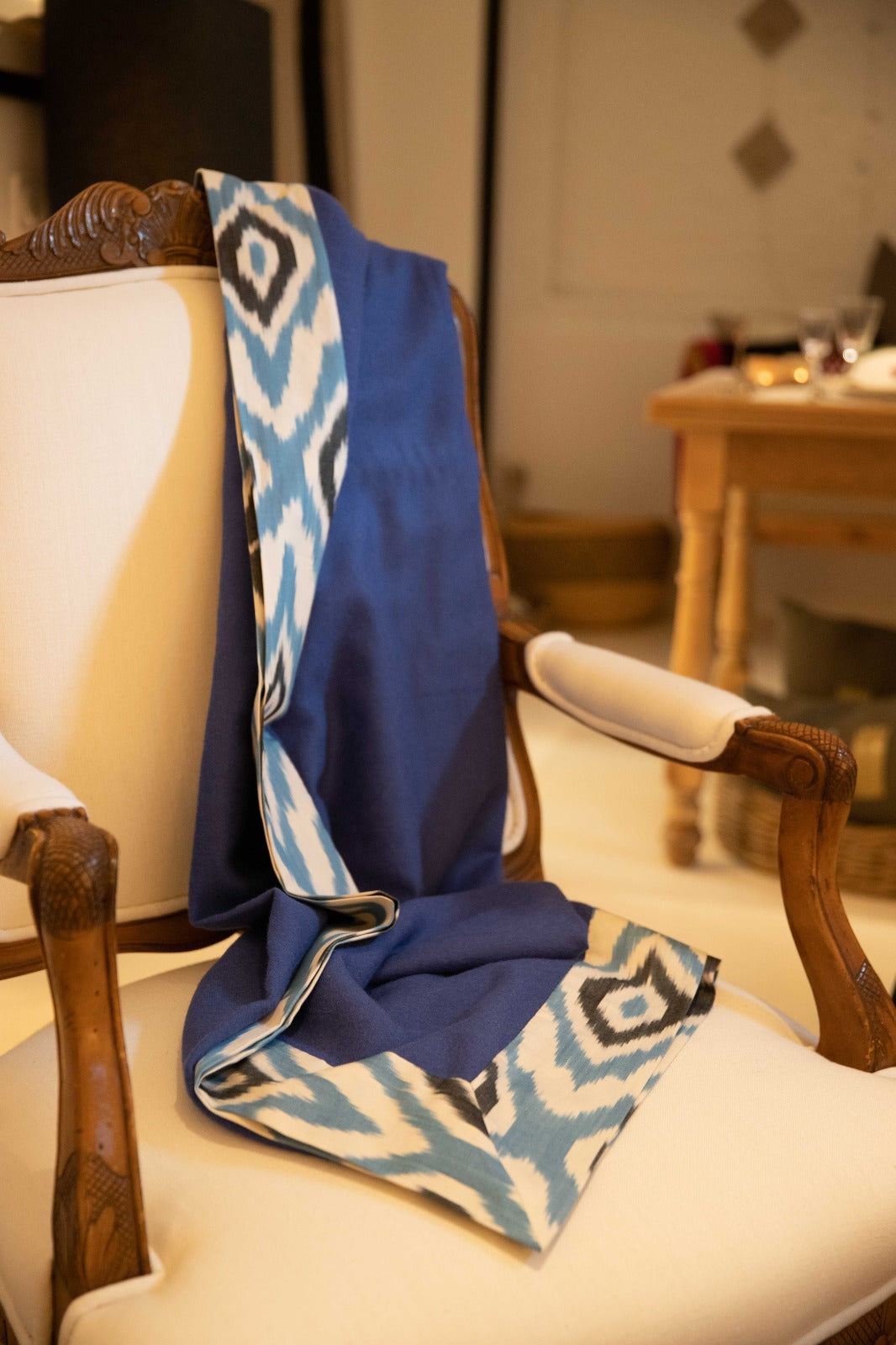 TASHKENT Baby Alpaca Throw - Blue