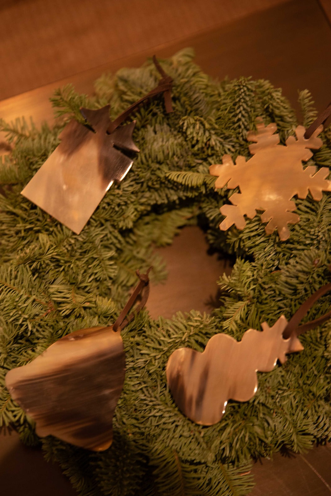 PAMPA Set of 4 Christmas Tree Horn Ornaments - TWO