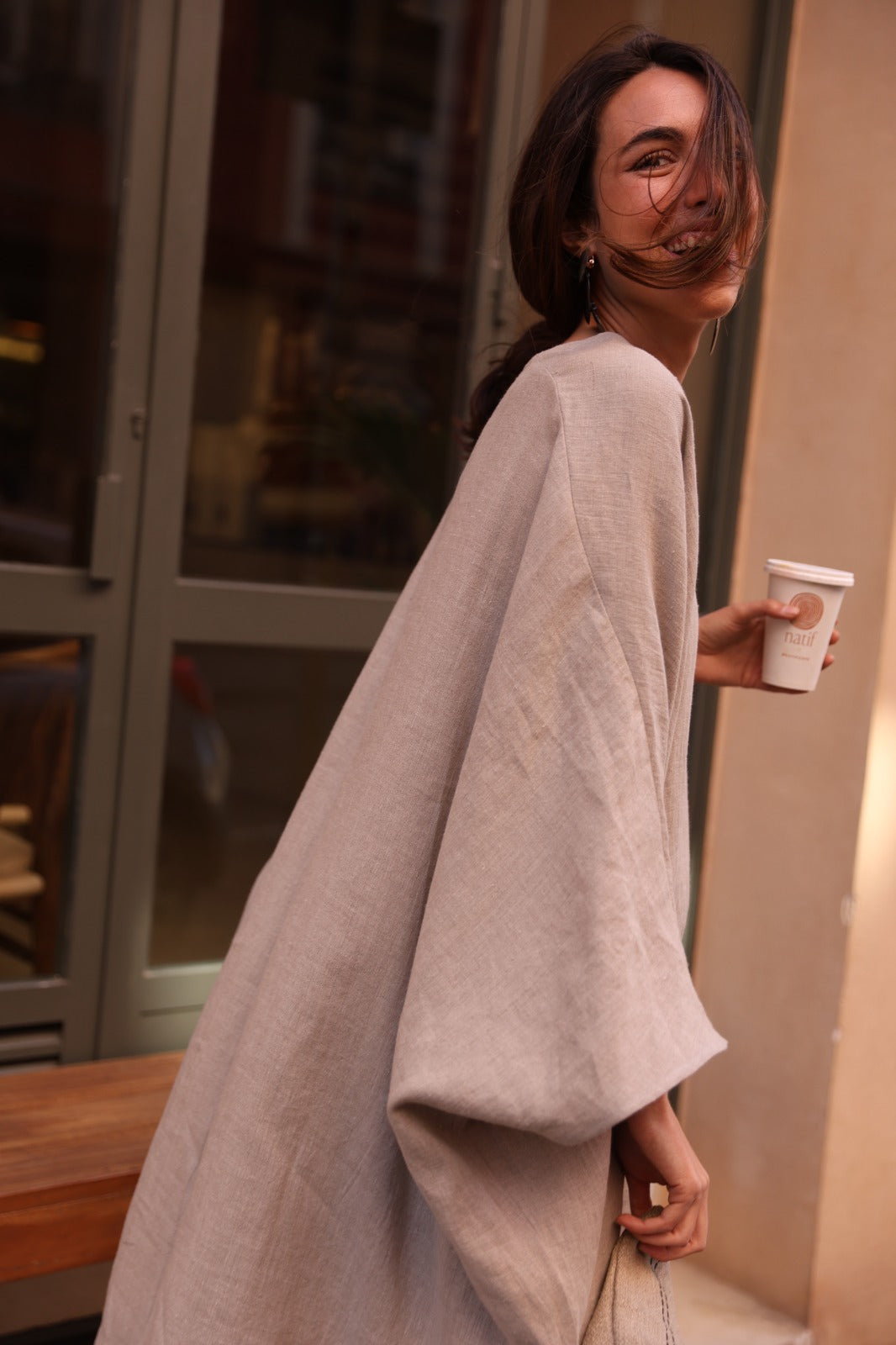MACONDO City Caftan - Natural