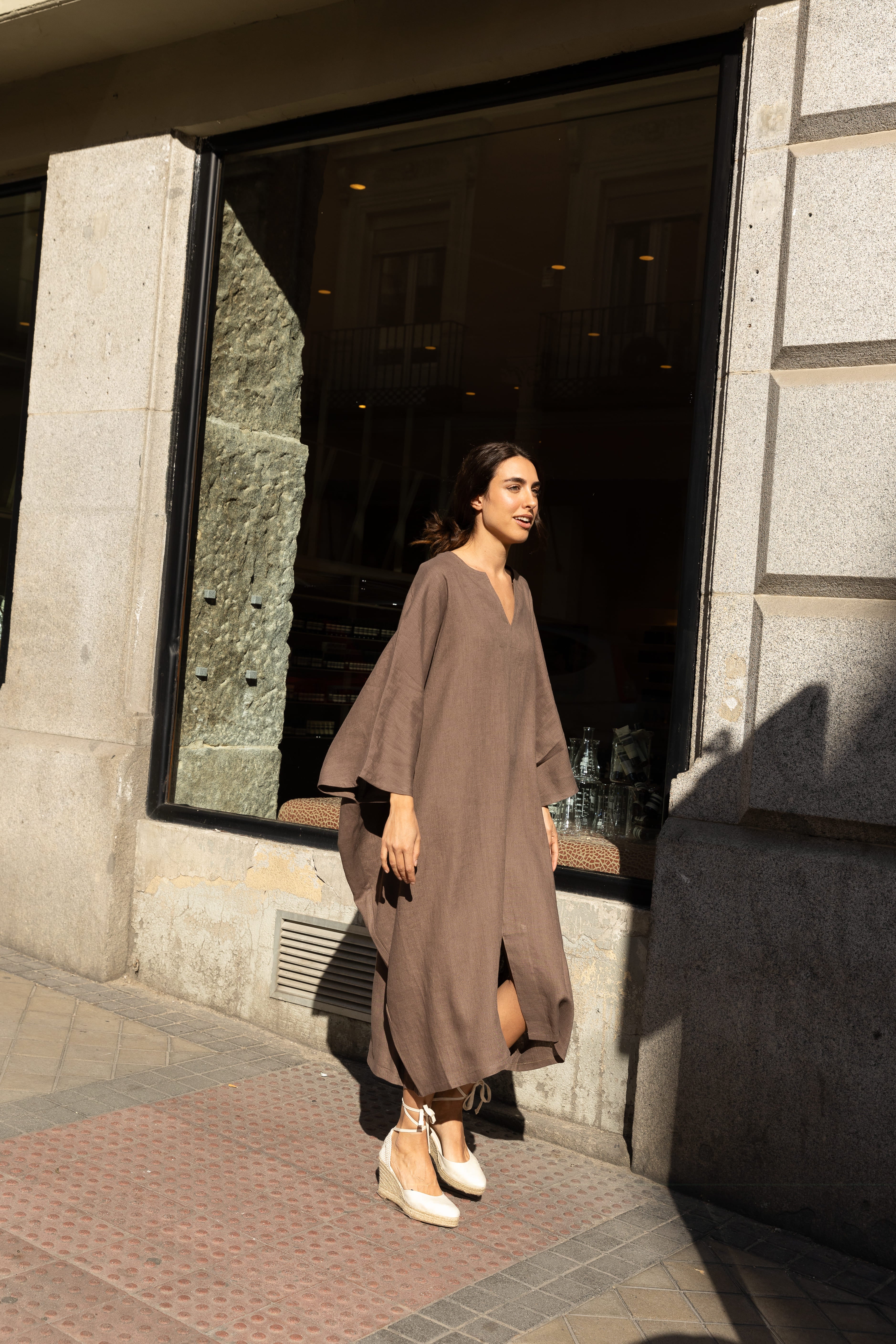 MACONDO City Caftan - Marron glacé