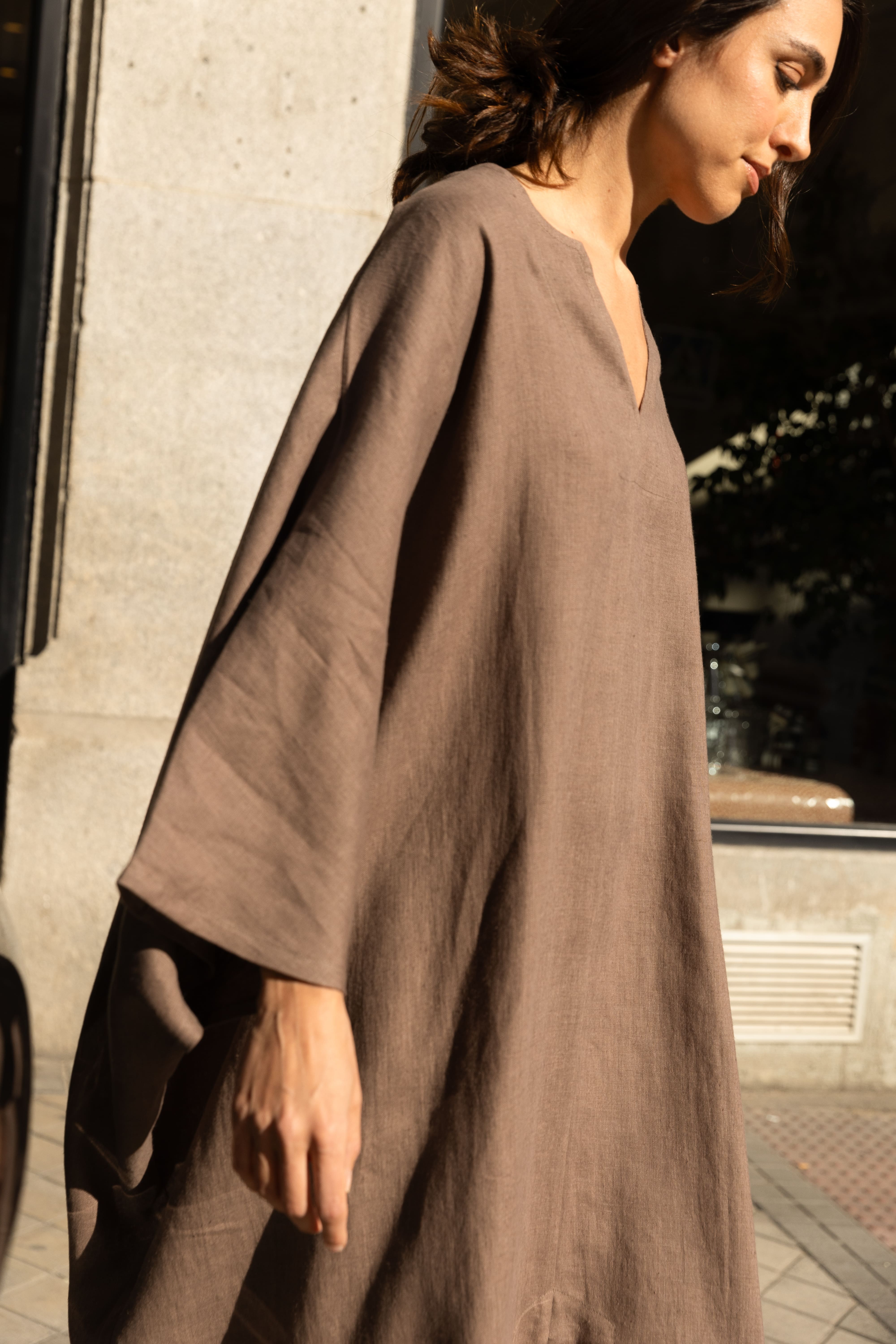 MACONDO City Caftan - Marron glacé