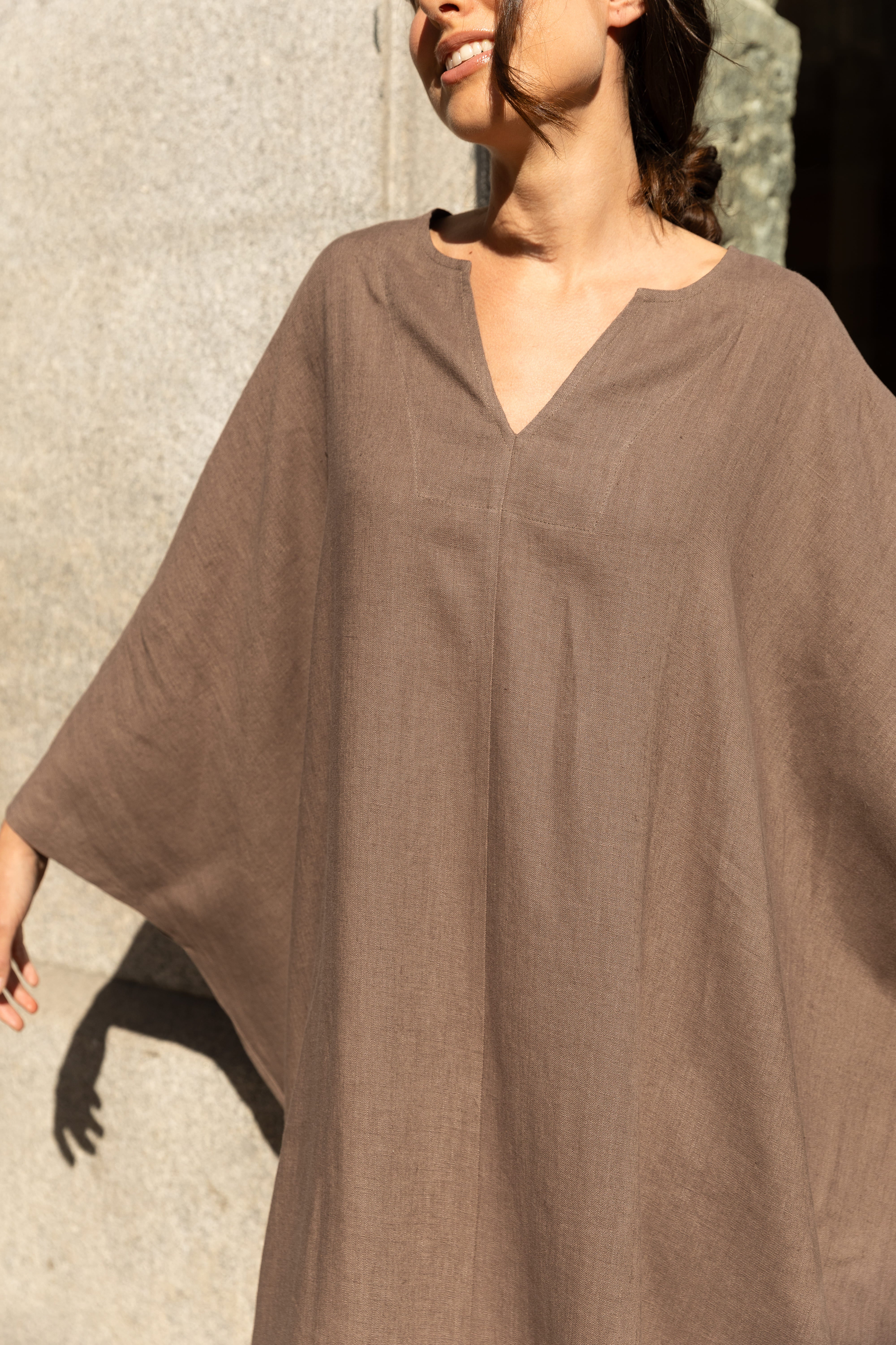 MACONDO City Caftan - Marron glacé