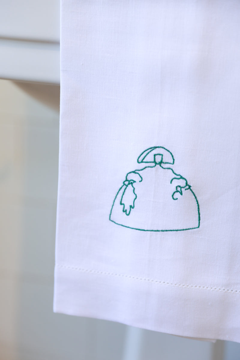 DIEGO Linen Guest Towel - Green