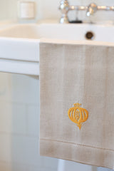 GRANADA Linen Guest Towel - Saffron