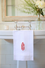 MACONDO Linen Guest Towel - Orange