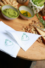 DIEGO Set of 8 linen cocktail napkins - Green