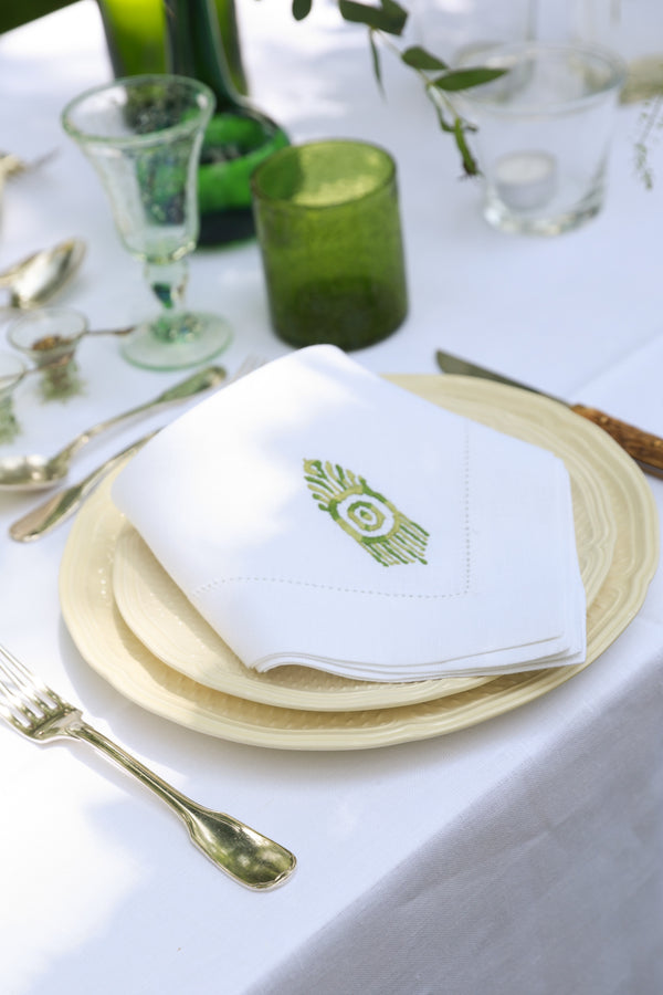 MACONDO Oversized Linen Napkin - Green