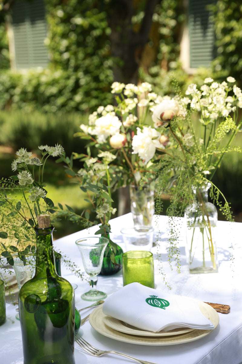 GRANADA Oversized Linen Napkin - Green