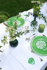 TOPKAPI Handpainted Porcelain Desert Plate - Green