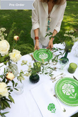 TOPKAPI Handpainted Porcelain Dinner Plate - Green