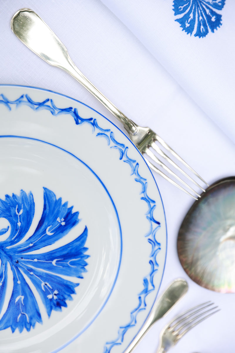TOPKAPI Handpainted Porcelain Dinner Plate - Blue