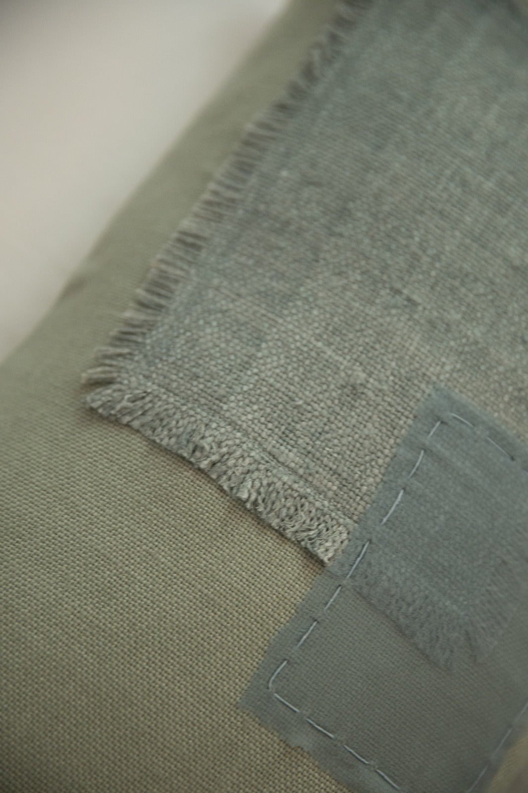 SABOR Linen & Silk Cushion 55x35 - Duck Blue
